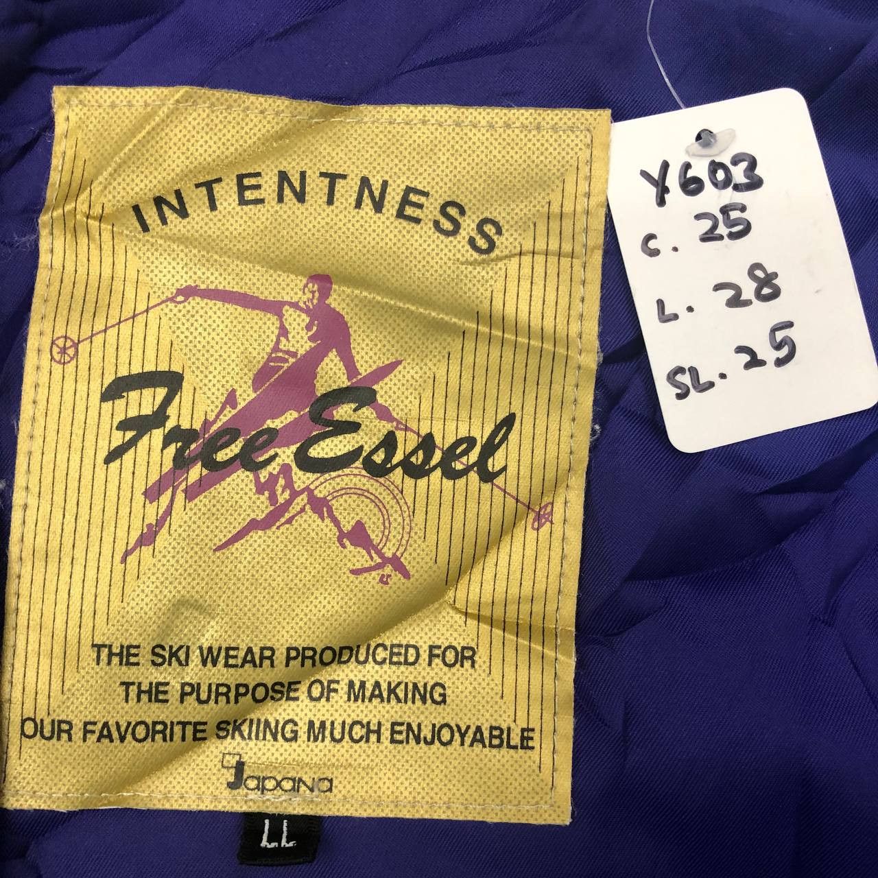 Japanese Brand Y603 SKI WEAR RACING SPIRIT FREE ESSEL INTENTNESS JACKET Size US XL / EU 56 / 4 - 6 Thumbnail