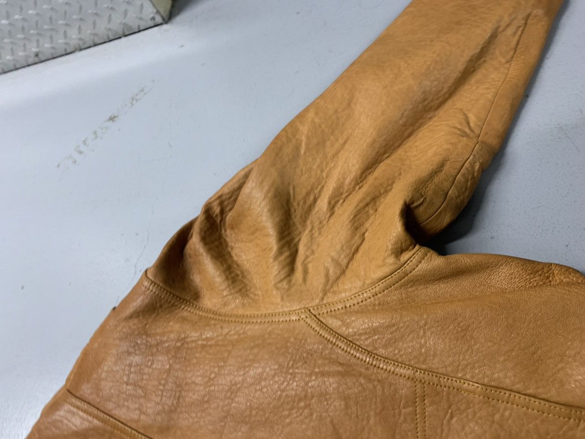 Vintage Vintage Midway Mustard/Tan Leather Bomber Size US XXL / EU 58 / 5 - 3 Thumbnail