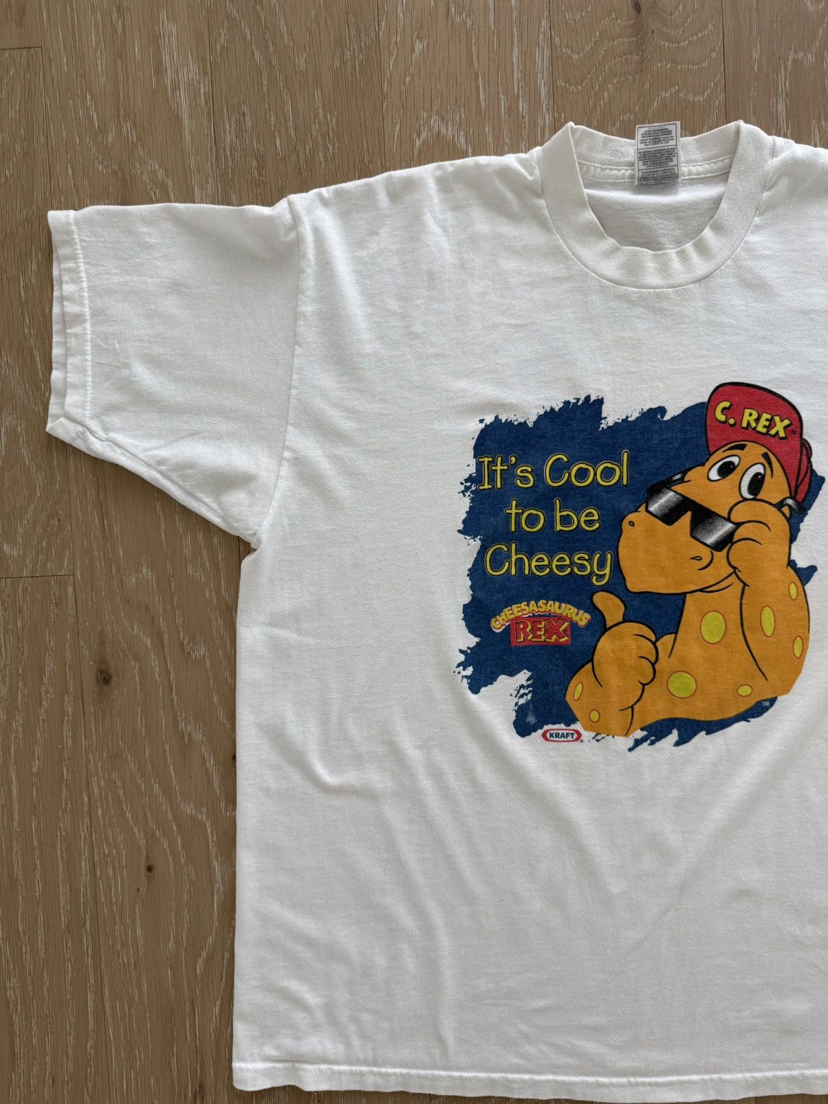 Fruit Of The Loom Rare vintage Cheesasaurus Rex Kraft Tee Size US XXL / EU 58 / 5 - 10 Thumbnail