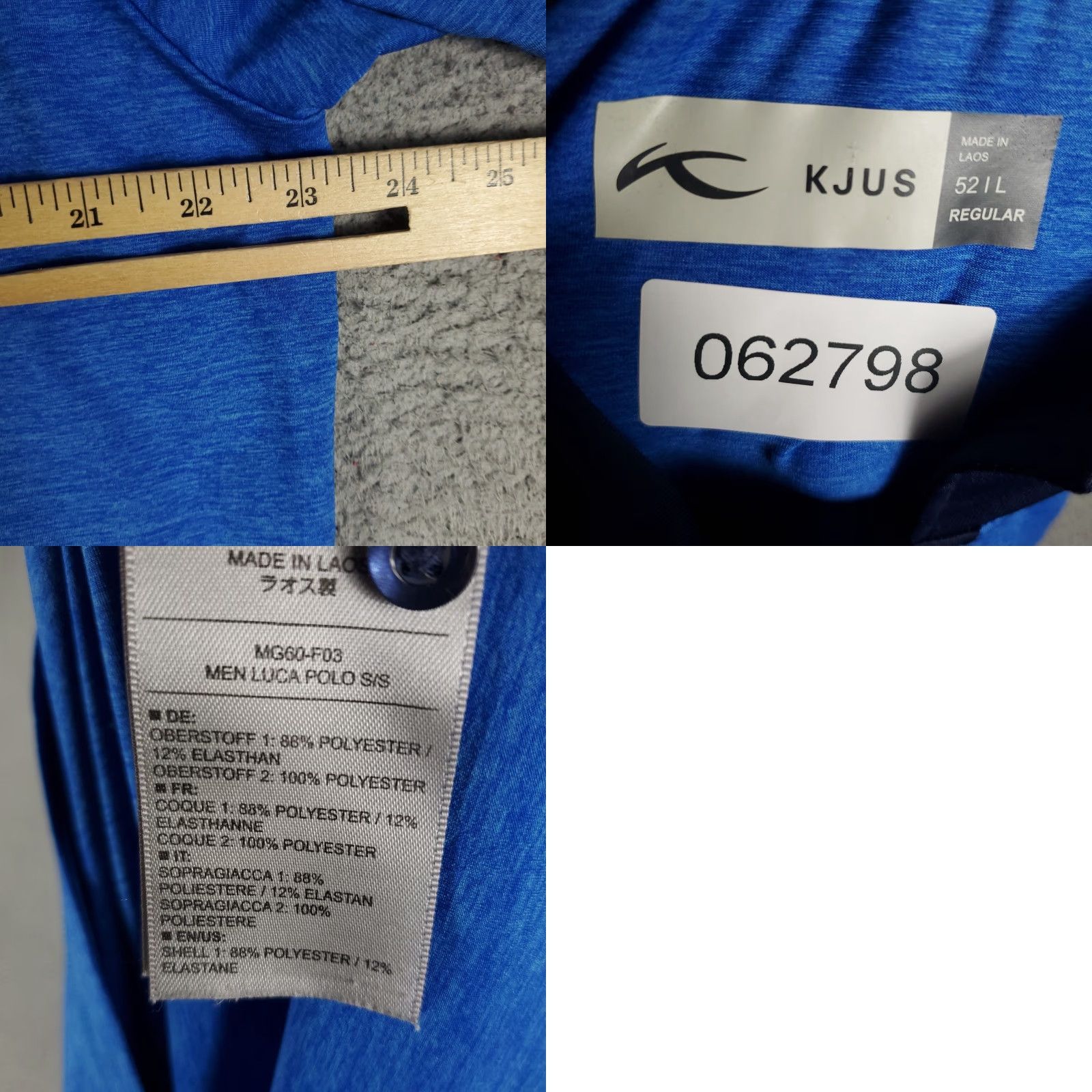 KJUS KJUS Polo Shirt Mens Large 52 Blue Polo Shirt Mens L Blue Golf Casual Short Sleeve Vintage: No Size US L / EU 52-54 / 3 - 8 Thumbnail