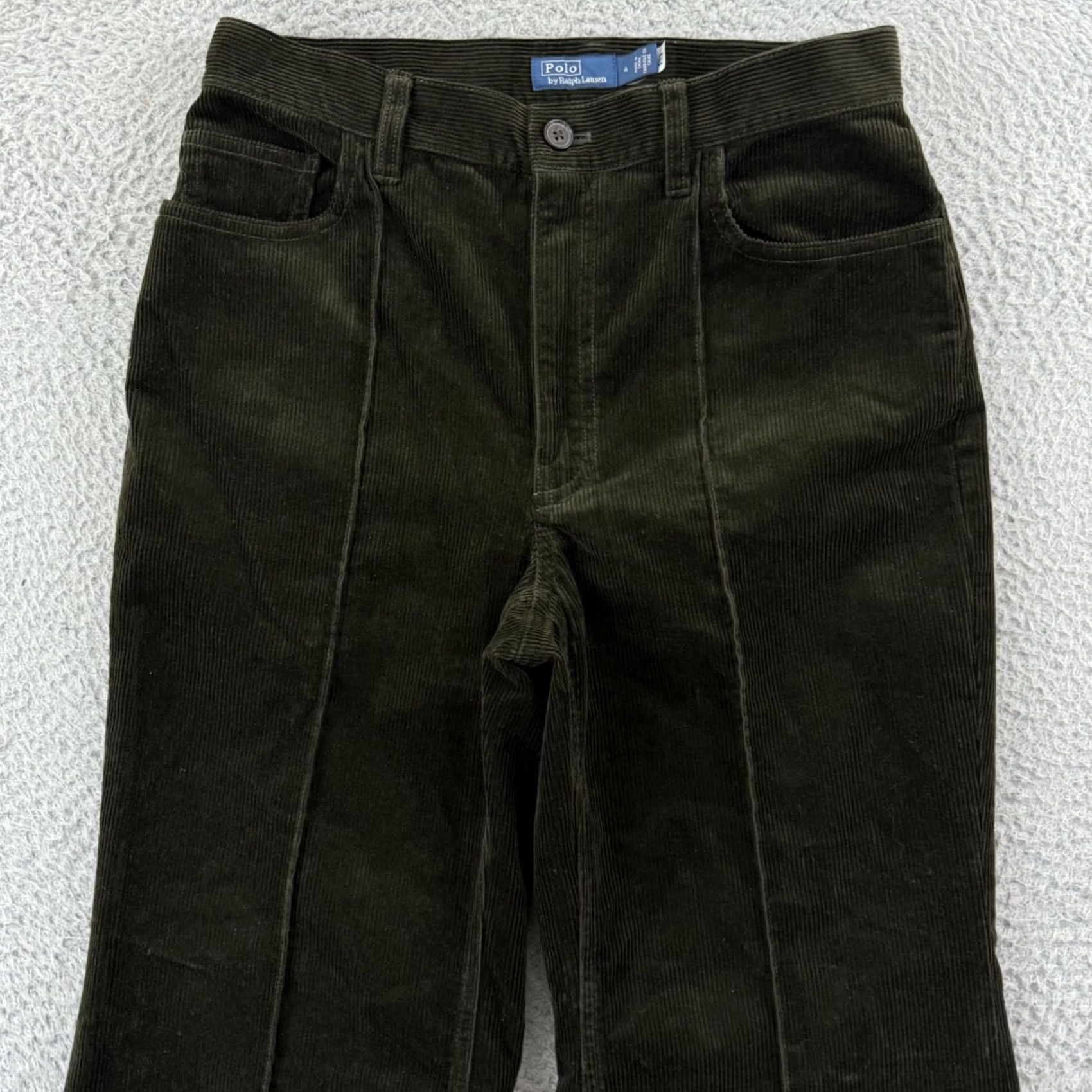 Polo Ralph Lauren VINTAGE Polo Ralph Lauren Pants Womens 4 Green Corduroy Flare Bell Bottoms Boho Shirt? Size 27" / US 4 / IT 40 - 3 Thumbnail