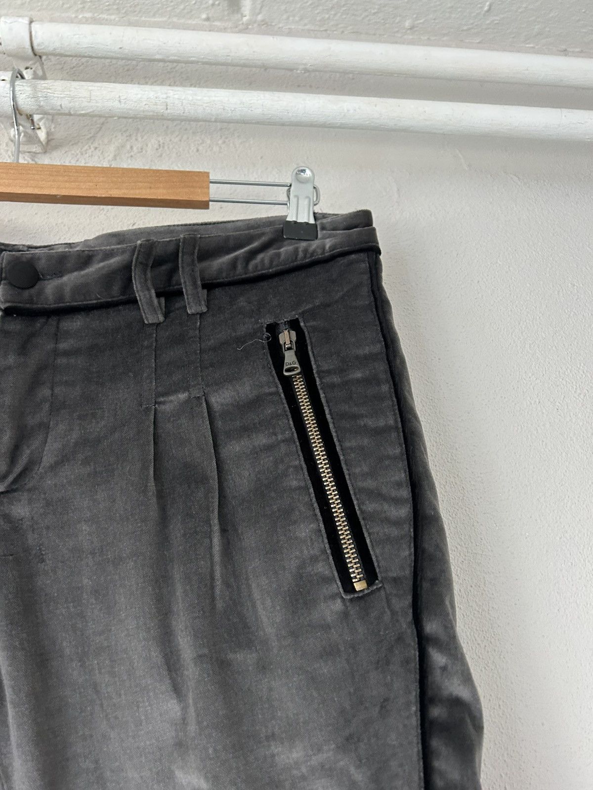 Dolce & Gabbana Moto-Inspired Velvet Pants with Quilted Knees - Size 50 Size US 34 / EU 50 - 6 Thumbnail