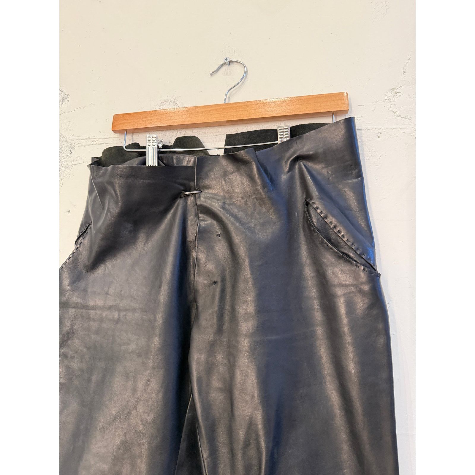 Ma+ MA+ Black Leather Pants Size US 32 / EU 48 - 4 Thumbnail