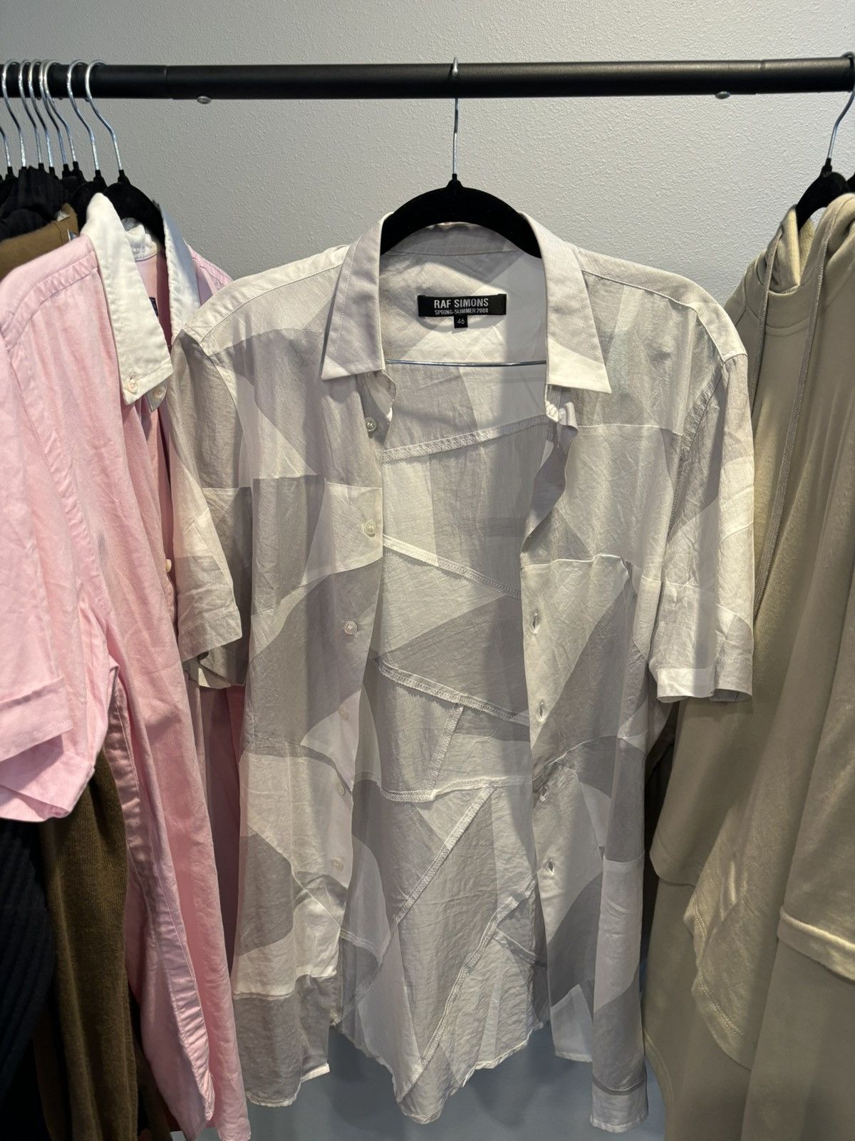 Raf Simons Raf Simons Semi Sheer Geometric Button Up Size US S / EU 44-46 / 1 - 8 Thumbnail