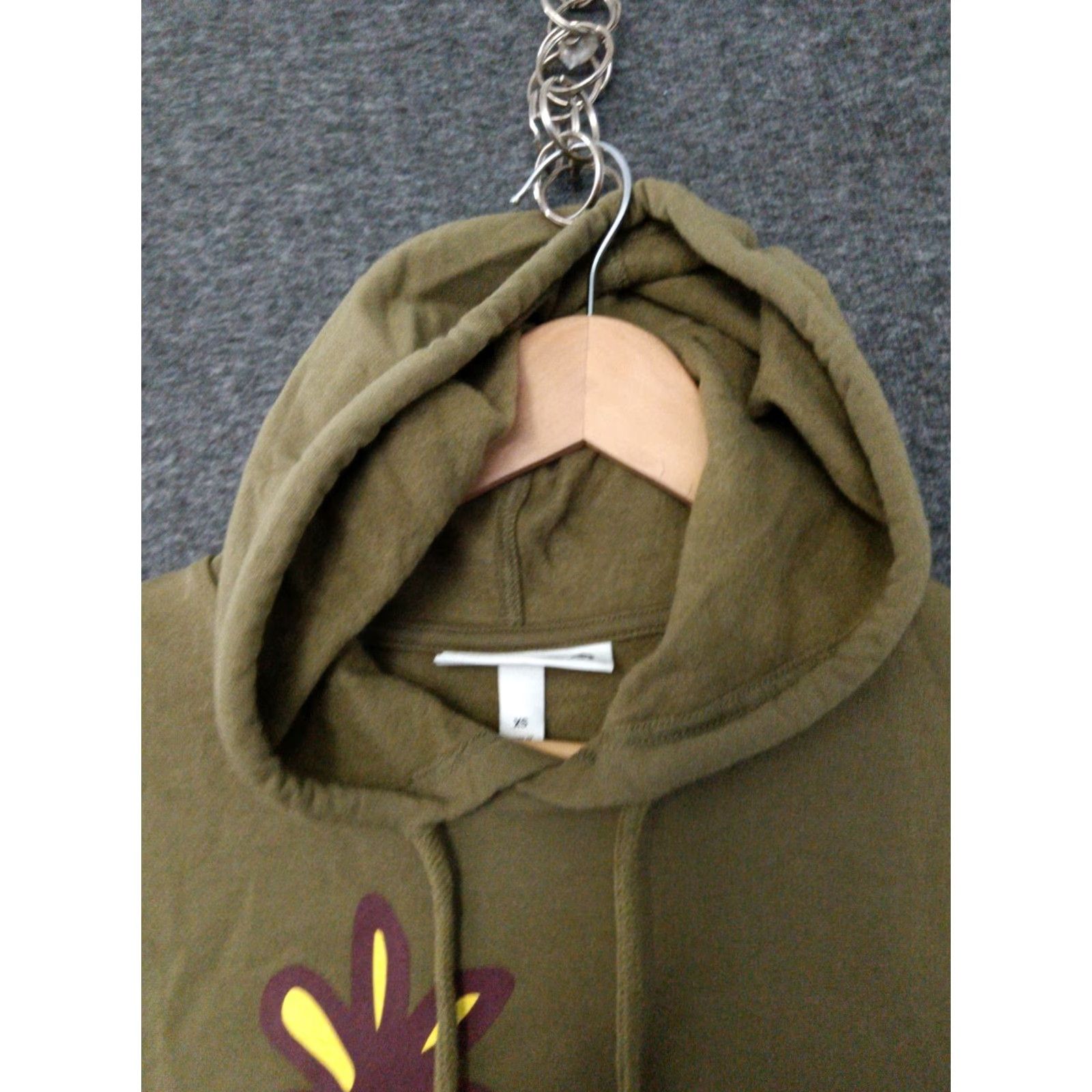 Olive takePride Adult Hoodie Green XS Hooded Drawstring Graphic Print Power Pride for Walking Women Shirt? Size XS / US 0-2 / IT 36-38 - 3 Thumbnail
