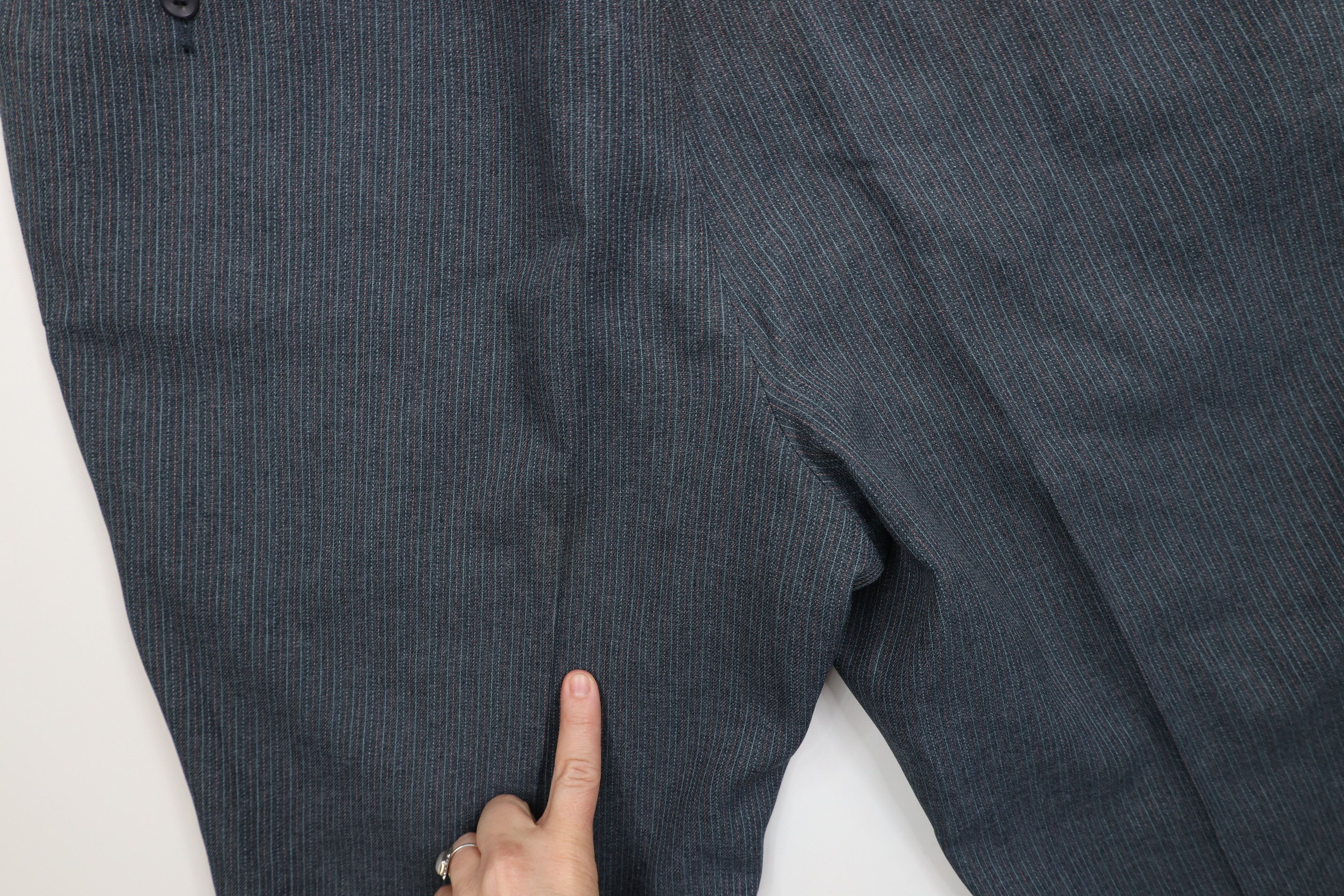 Vintage Vintage 70s Streetwear Pinstriped Knit Wide Leg Chino Pants Size US 42 / EU 58 - 11 Thumbnail