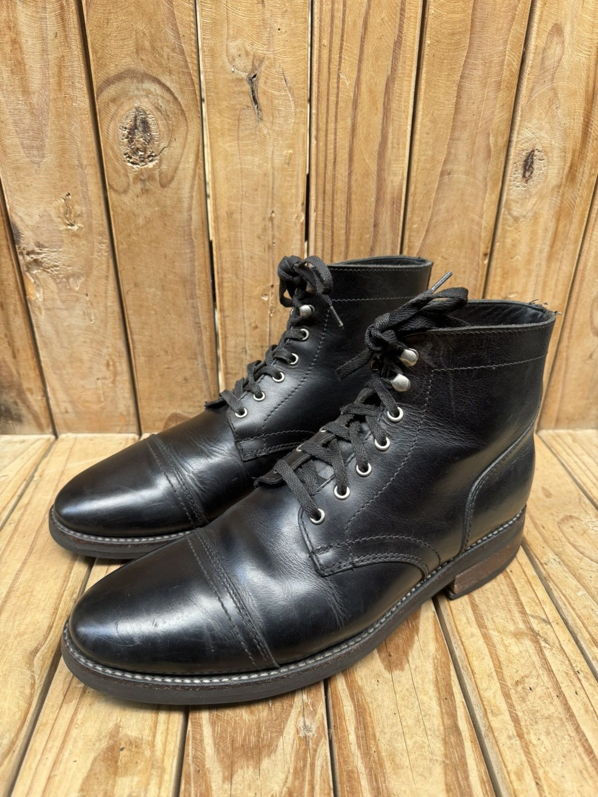 Thursday Boot Company Thursday boots company captain black cap toe leather boots Size US 10 / EU 43 - 1 Thumbnail