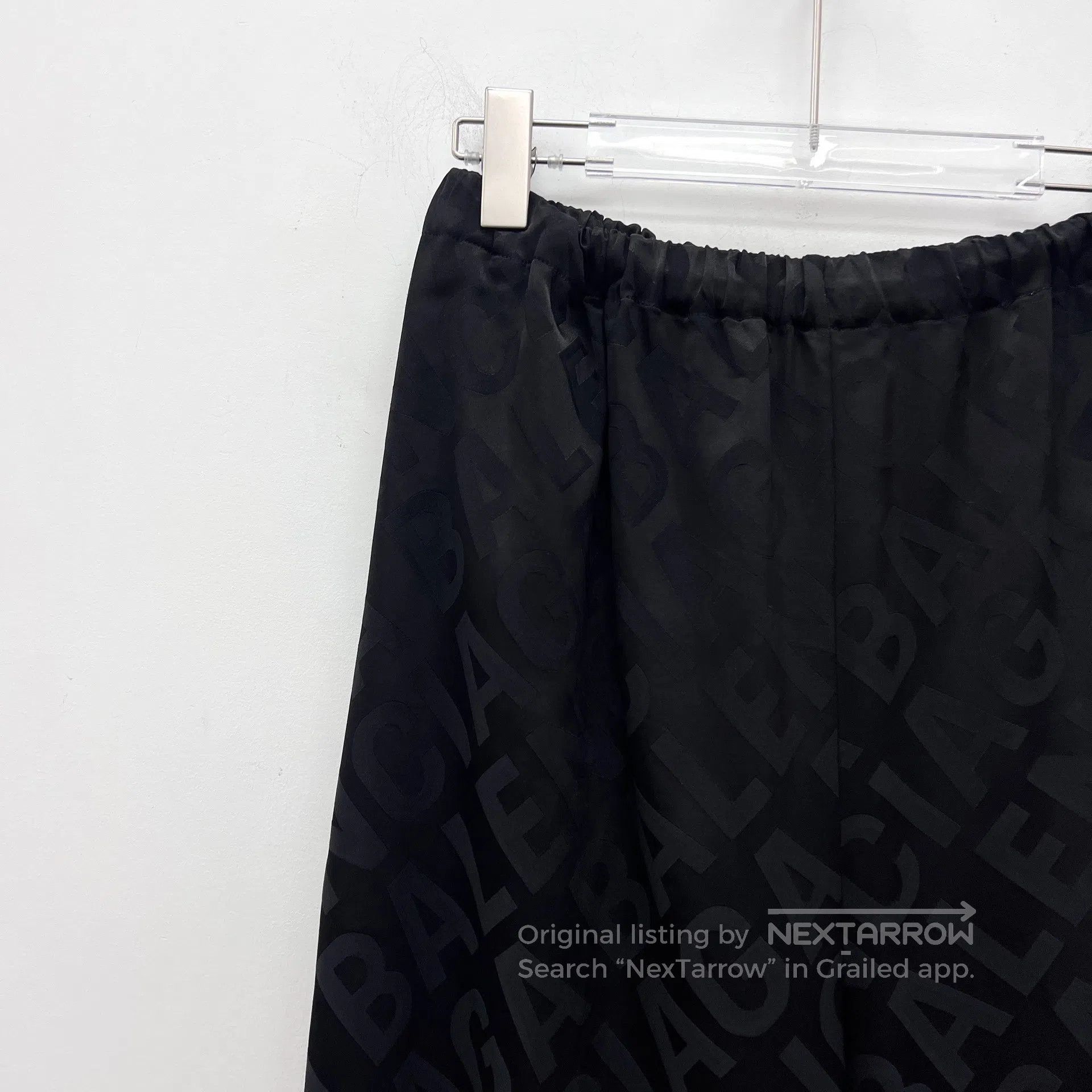 Balenciaga Balenciaga Black Logo Letter Subtle Printed Casual Wide-Le Size US 34 / EU 50 - 3 Thumbnail
