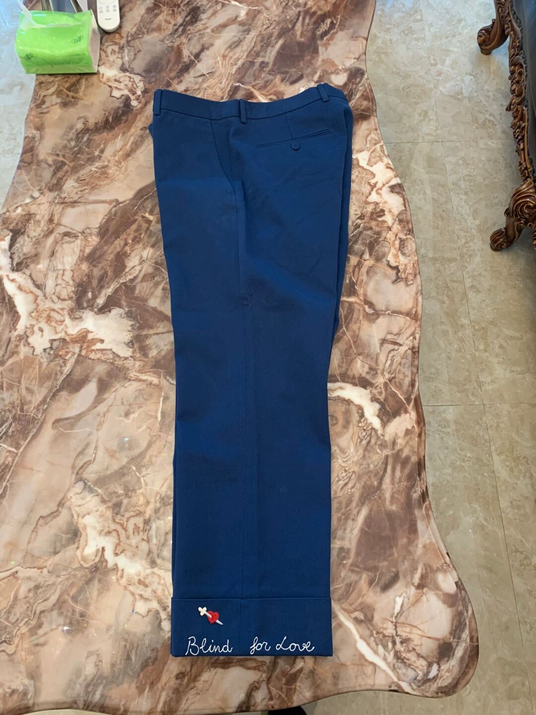 Gucci Gucci Men's Navy Blue Classic Chino Pants 48 Size US 32 / EU 48 - 2 Thumbnail