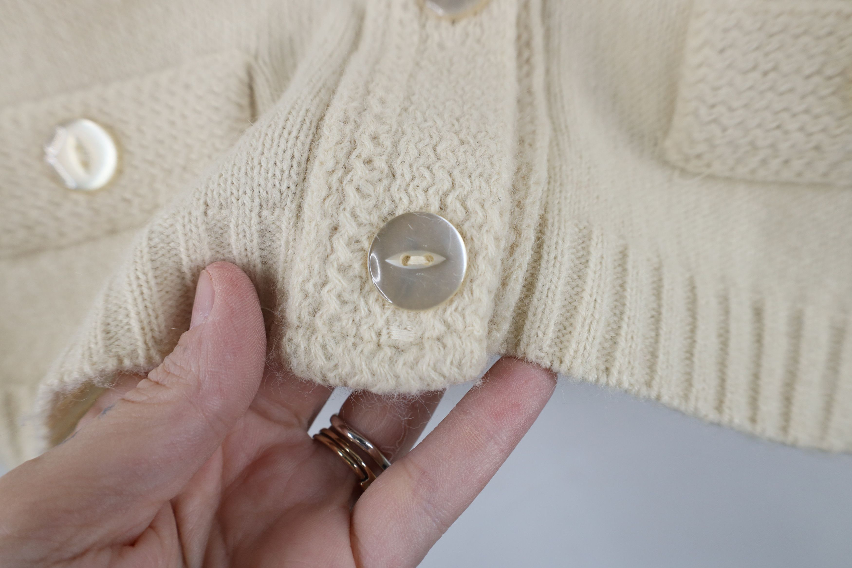 Vintage Vintage 50s Streetwear Eye Button Knit Cardigan Sweater Vest Size S / US 4 / IT 40 - 5 Thumbnail