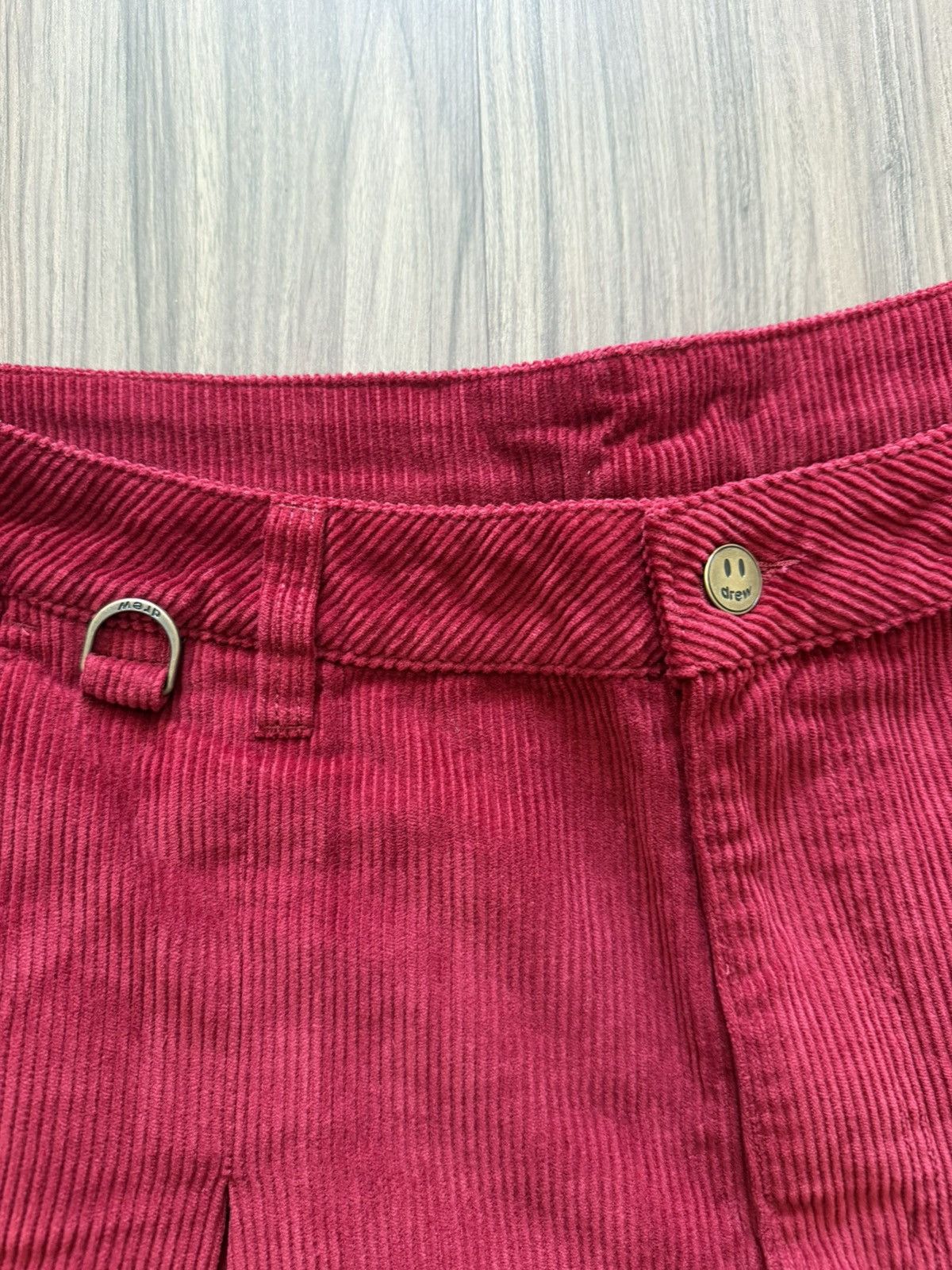 Drew House Drew House Corduroy Pants Burgandy Wide Leg Smiley Size 36 Size US 32 / EU 48 - 3 Thumbnail