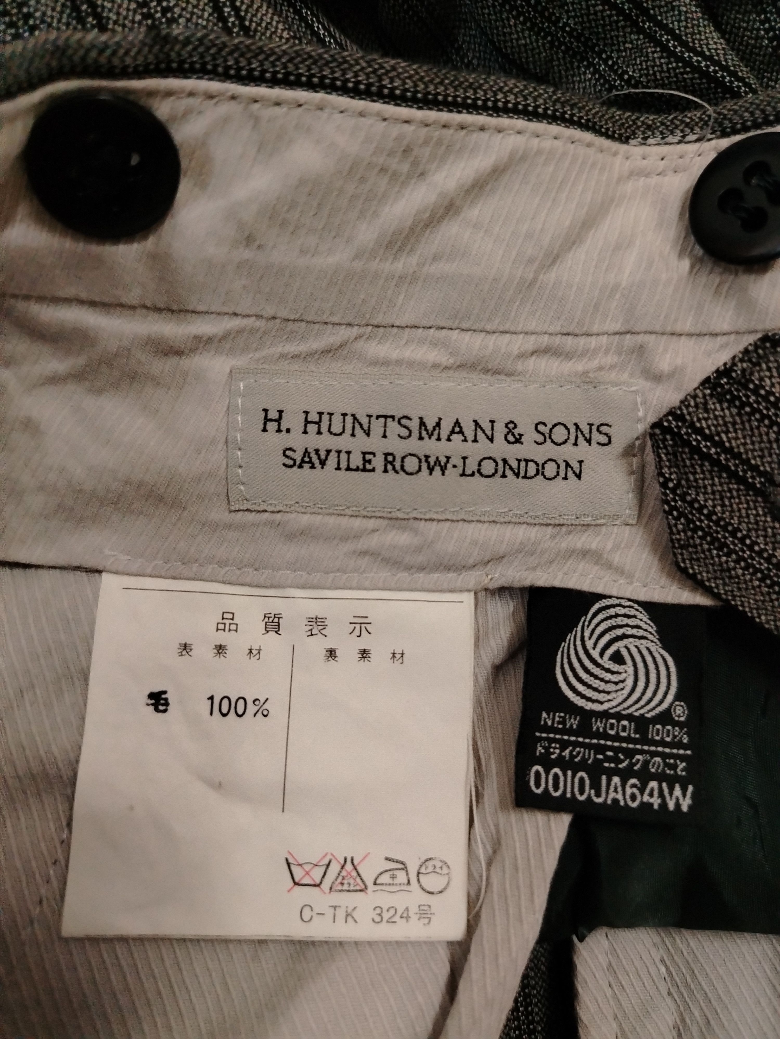Huntsman Vintage H. Huntsman & Sons Savile Row London Size US 33 - 4 Thumbnail