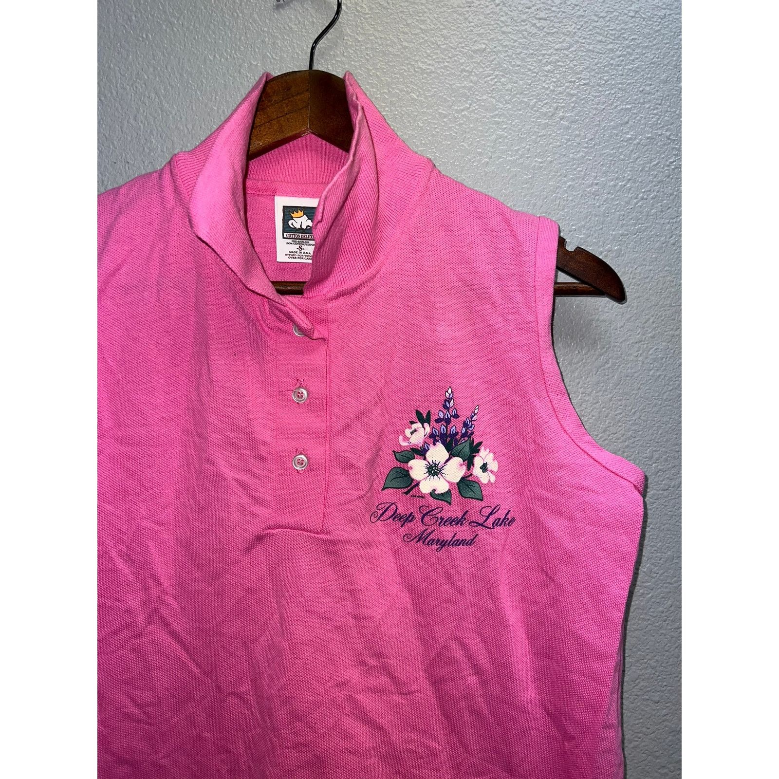 Anvil Vintage Deep Creek Lake Top Shirt Maryland Pink Tee VTG S Size S / US 4 / IT 40 - 2 Thumbnail
