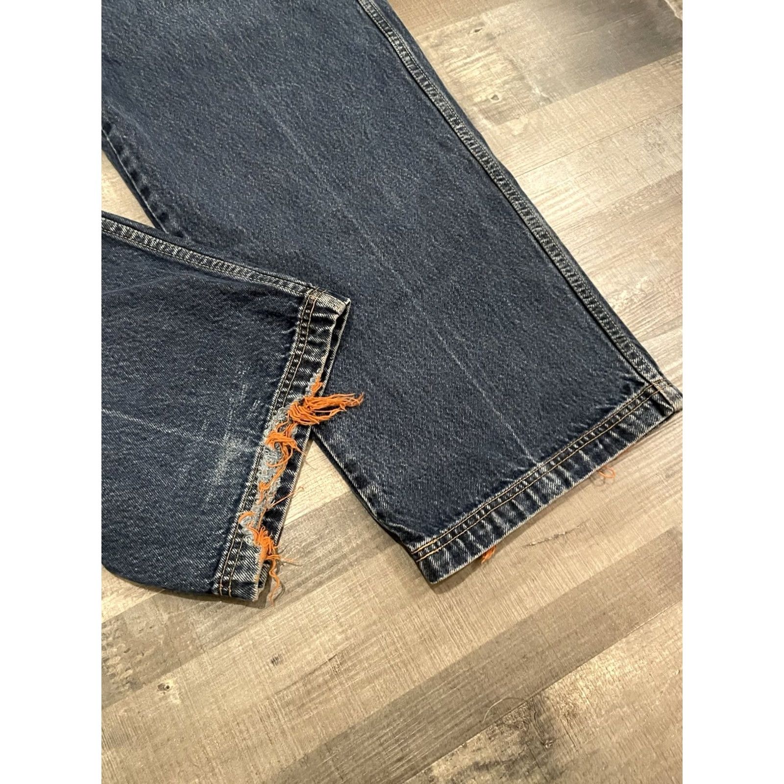 Avirex Vtg Avirex Jeans Men Size 42 (40x32) Baggy Embroidered Y2K 90s Wide Leg (F518) - Vintage Denim Size US 42 / EU 58 - 6 Thumbnail