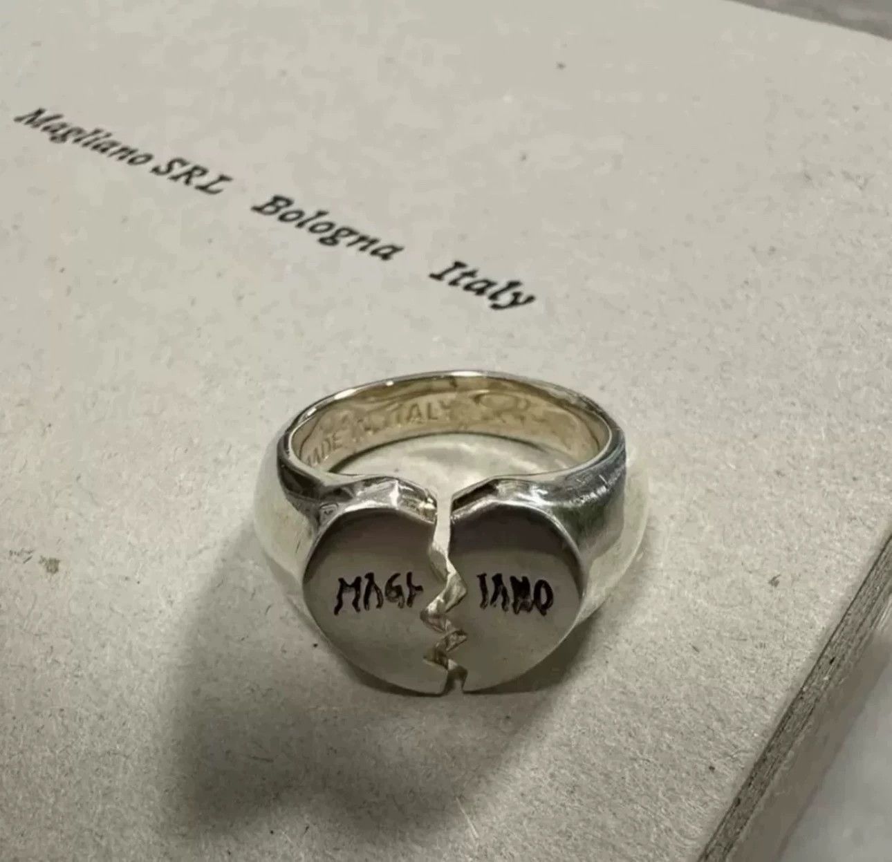 Issey Miyake Magliano Heart Ring 925 Silver US9.5 Size ONE SIZE - 1 Thumbnail