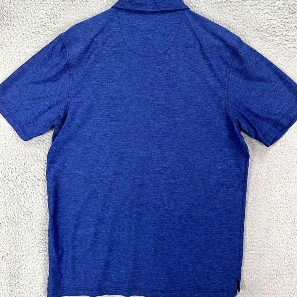 Vintage Straight Down Polo Shirt Mens M Blue Heathered Short Sleeve Golf Rugby Stretch EUC Size US M / EU 48-50 / 2 - 2 Thumbnail