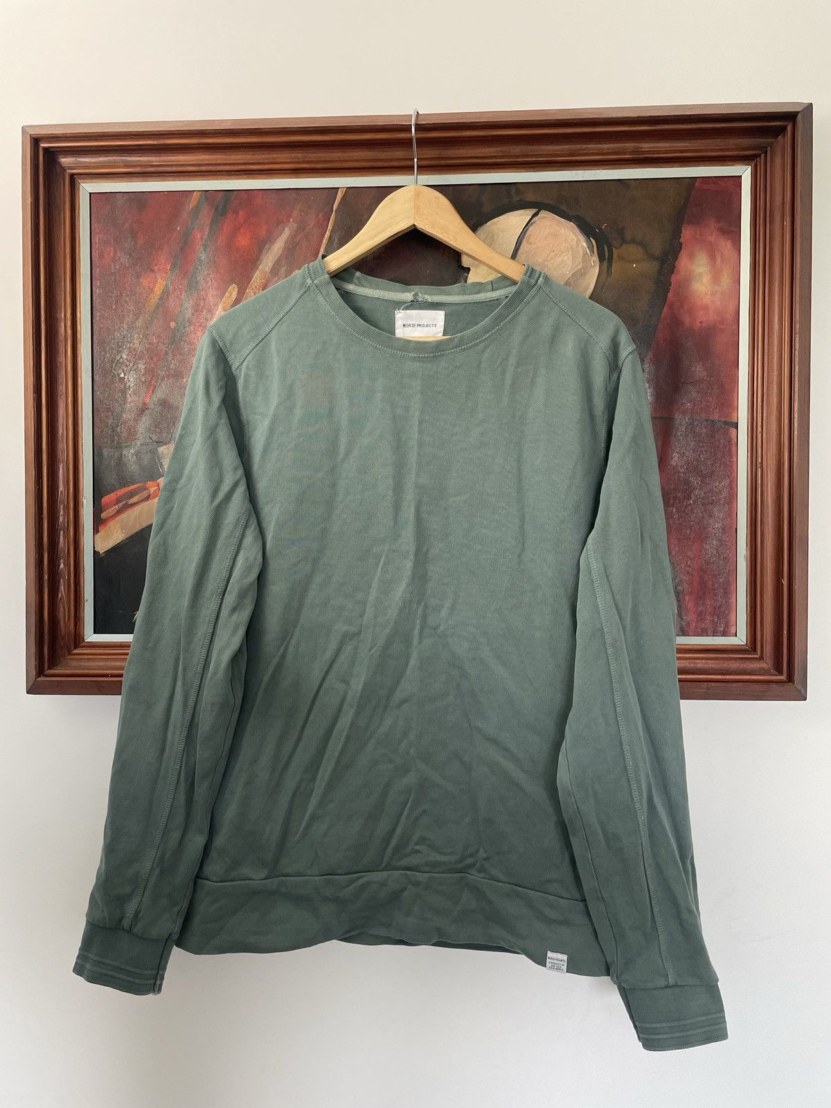 Norse Projects Norse Project Washed Green Basic Ls High Quality Longsleeve Size US S / EU 44-46 / 1 - 1 Thumbnail