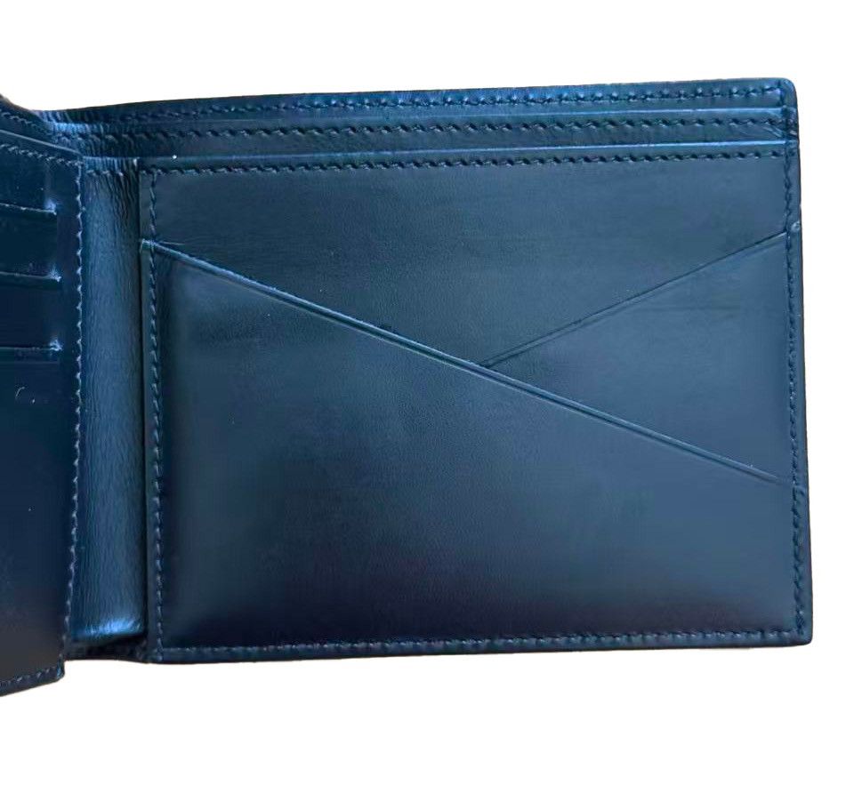 Givenchy Givenchy Embroidered Logo Leather Bi-Fold Wallet - Black Size ONE SIZE - 3 Thumbnail