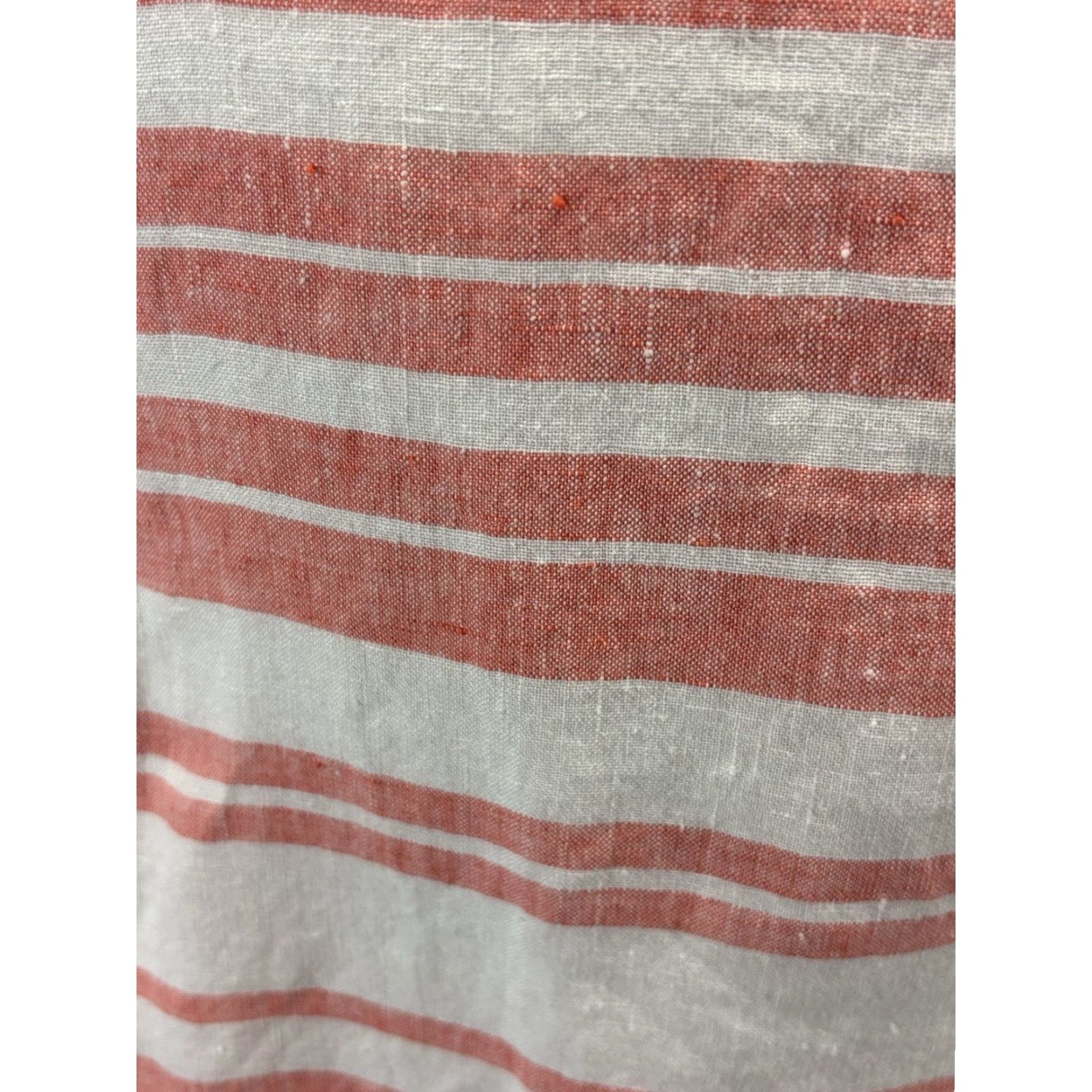 Vintage John Mark Tunic Top Short Women's XL 100% Linen Striped Collared Button-Up Pink White Lagenlook Coastal Size XL / US 12-14 / IT 48-50 - 6 Thumbnail