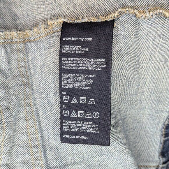 Tommy Hilfiger Tommy Hilfiger Women's Trucker Denim Jean Jacket Size Large Size L / US 10 / IT 46 - 4 Thumbnail
