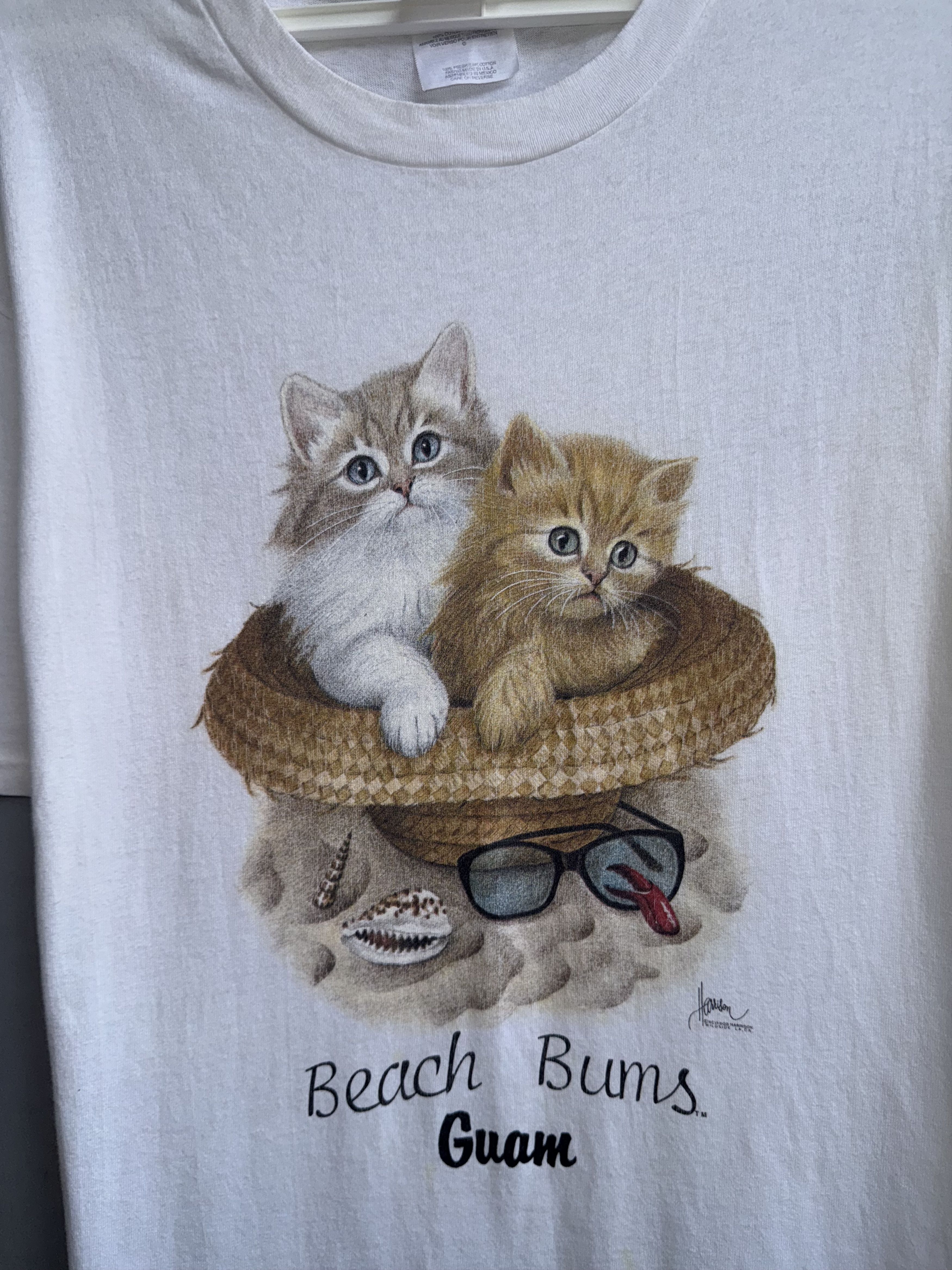 Vintage Beach Bums Cat Vintage T-Shirt Size US L / EU 52-54 / 3 - 2 Thumbnail