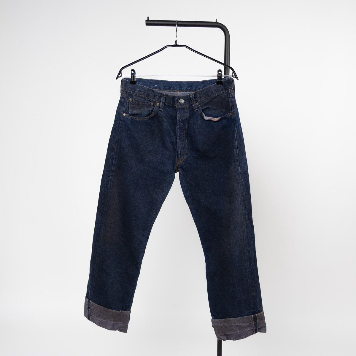 Levi's Vintage Clothing Levis USA Mens Vintage Jeans Dark Wash Button Fly Rare Denim Size US 34 / EU 50 - 1 Thumbnail