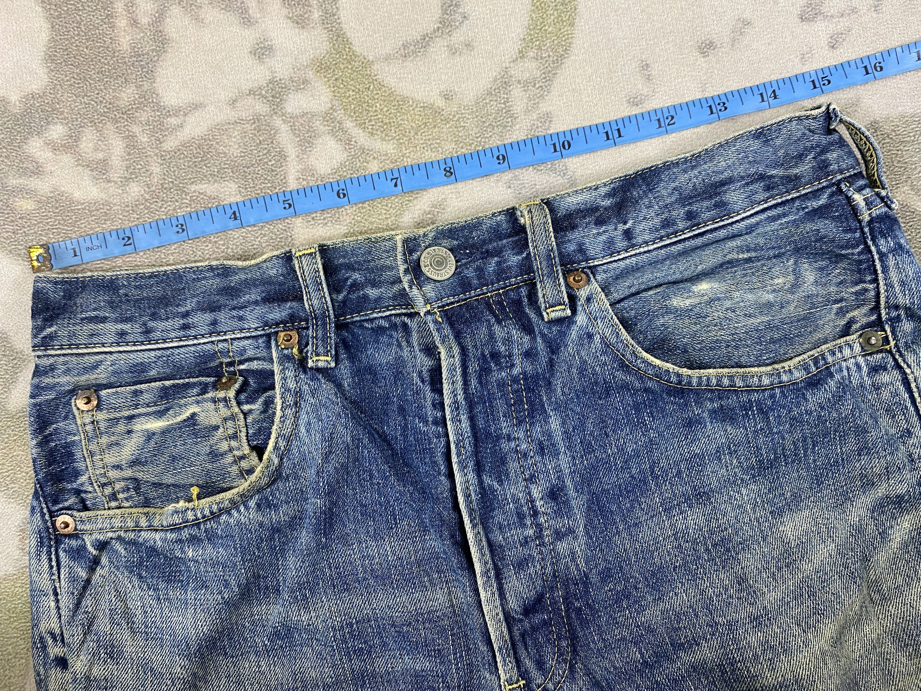 Le Grande Bleu (L.G.B.) Redline Vintage Levi's 503B Big E Jeans 30x30 Denim- JN3836 Size US 30 / EU 46 - 5 Thumbnail