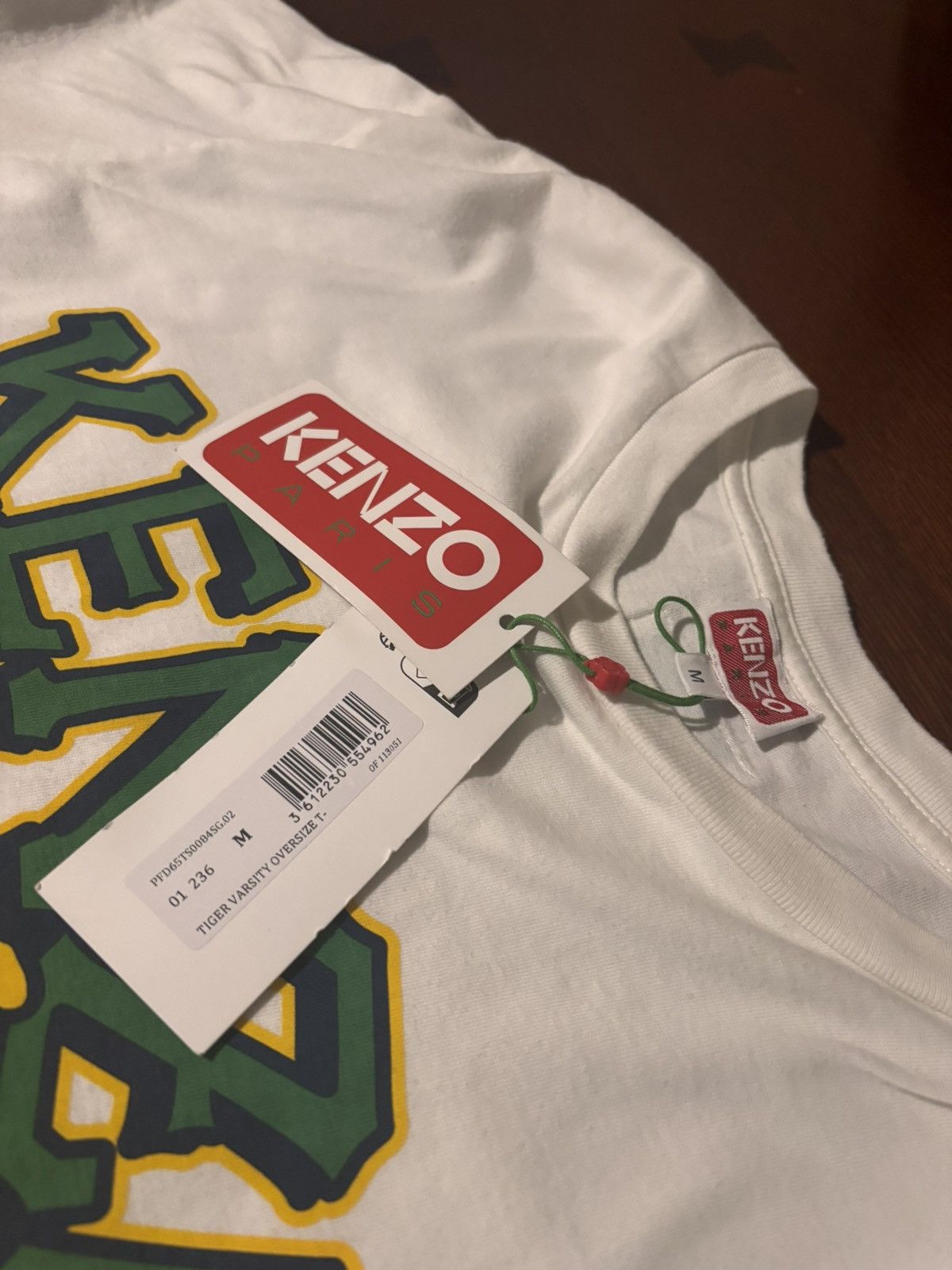 Kenzo KENZO Tiger Varsity Relaxed T-Shirt Off White Size US M / EU 48-50 / 2 - 3 Thumbnail