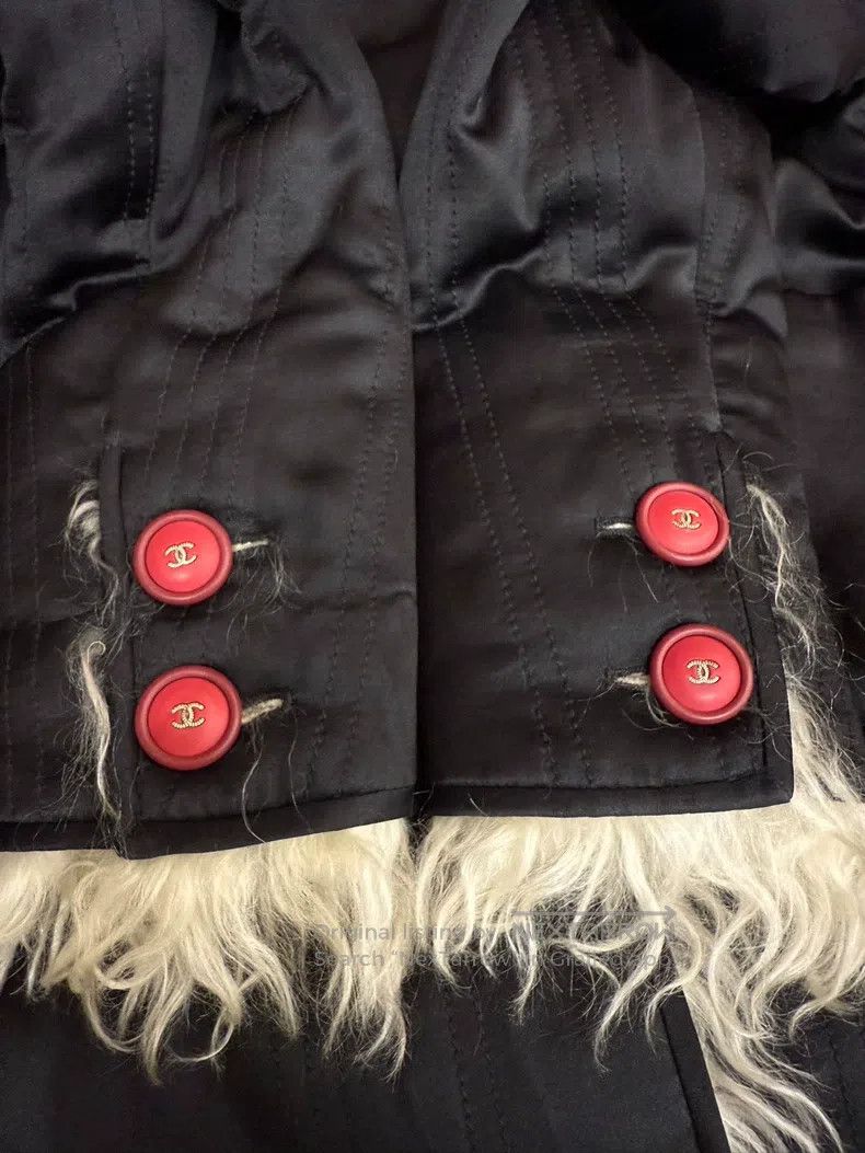 Chanel Chanel Black silk satin lambskin coat Size XXS / US 00 / IT 34 - 4 Thumbnail