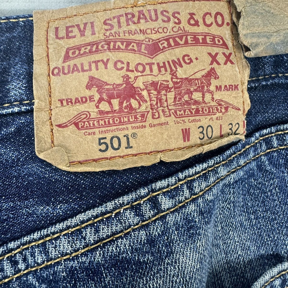 Levi's ☀️LEVI’S 501 STRAIGHT LEG PATCHWORK DENIM JEANS PANTS Size US 30 / EU 46 - 11 Thumbnail