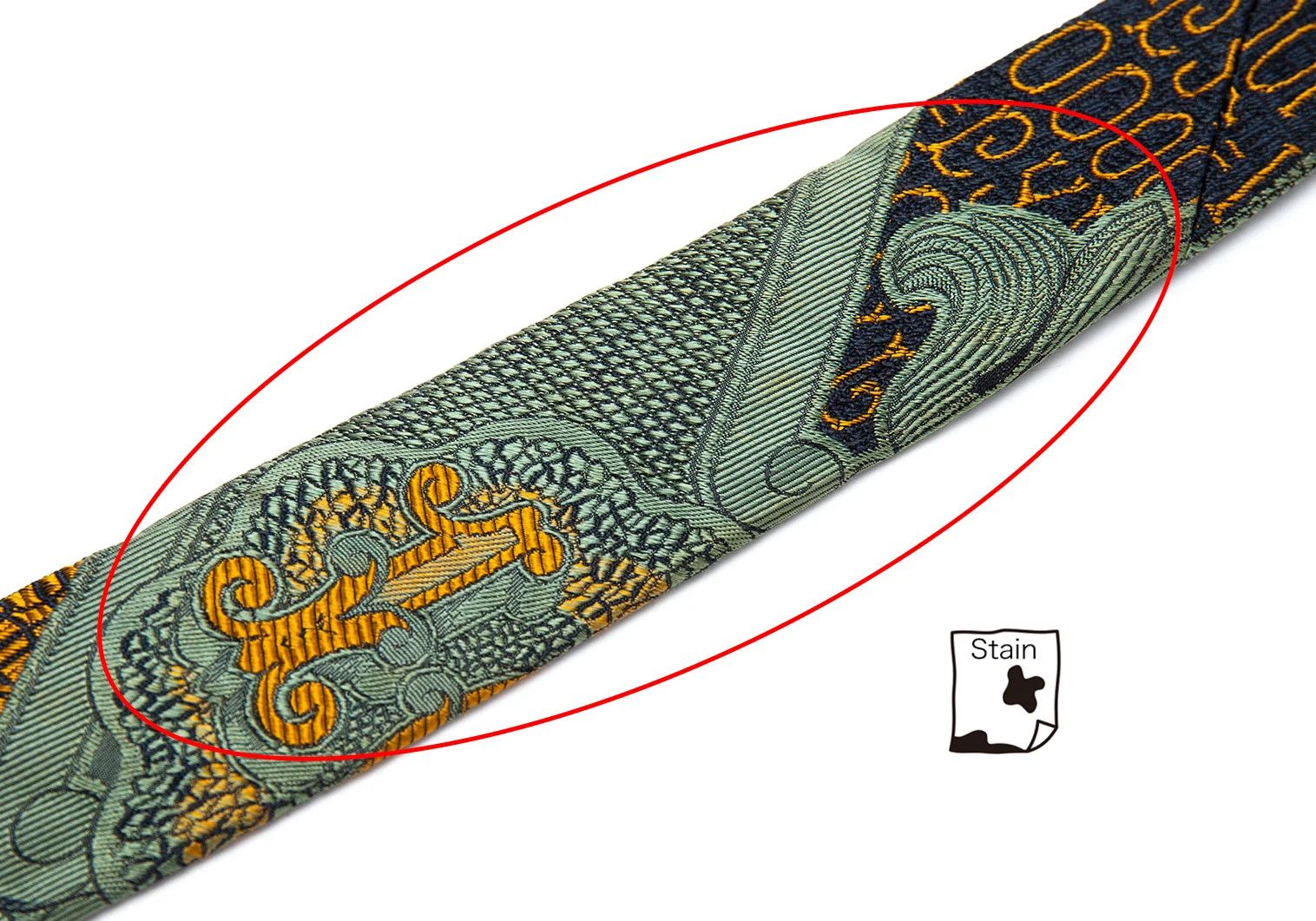 Jean Paul Gaultier Silk Manager Guard Tie in Orange, Green, and Black Size ONE SIZE - 4 Thumbnail
