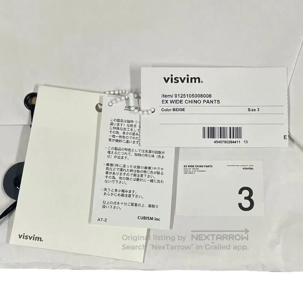 Visvim VISVIM EX WIDE CHINO PANTS. Size US 32 / EU 48 - 9 Thumbnail