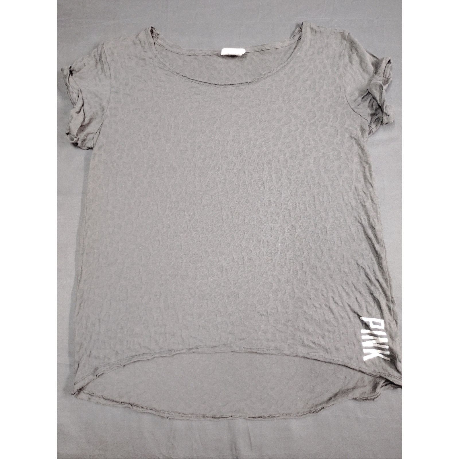 Victoria's Secret PINK Victoria's Secret Sheer Leopard Scoop Neck ShortSleeve Size S / US 4 / IT 40 - 1 Thumbnail