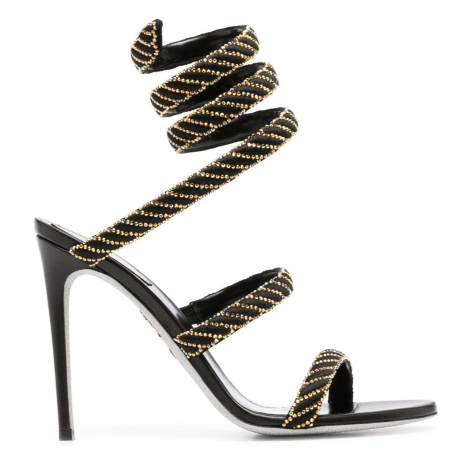 Rene Caovilla Cleo Sunshine Crystal Ankle Wrap Strap Sandal Heel Pump 37.5 Size US 7.5 / IT 37.5 - 1 Thumbnail