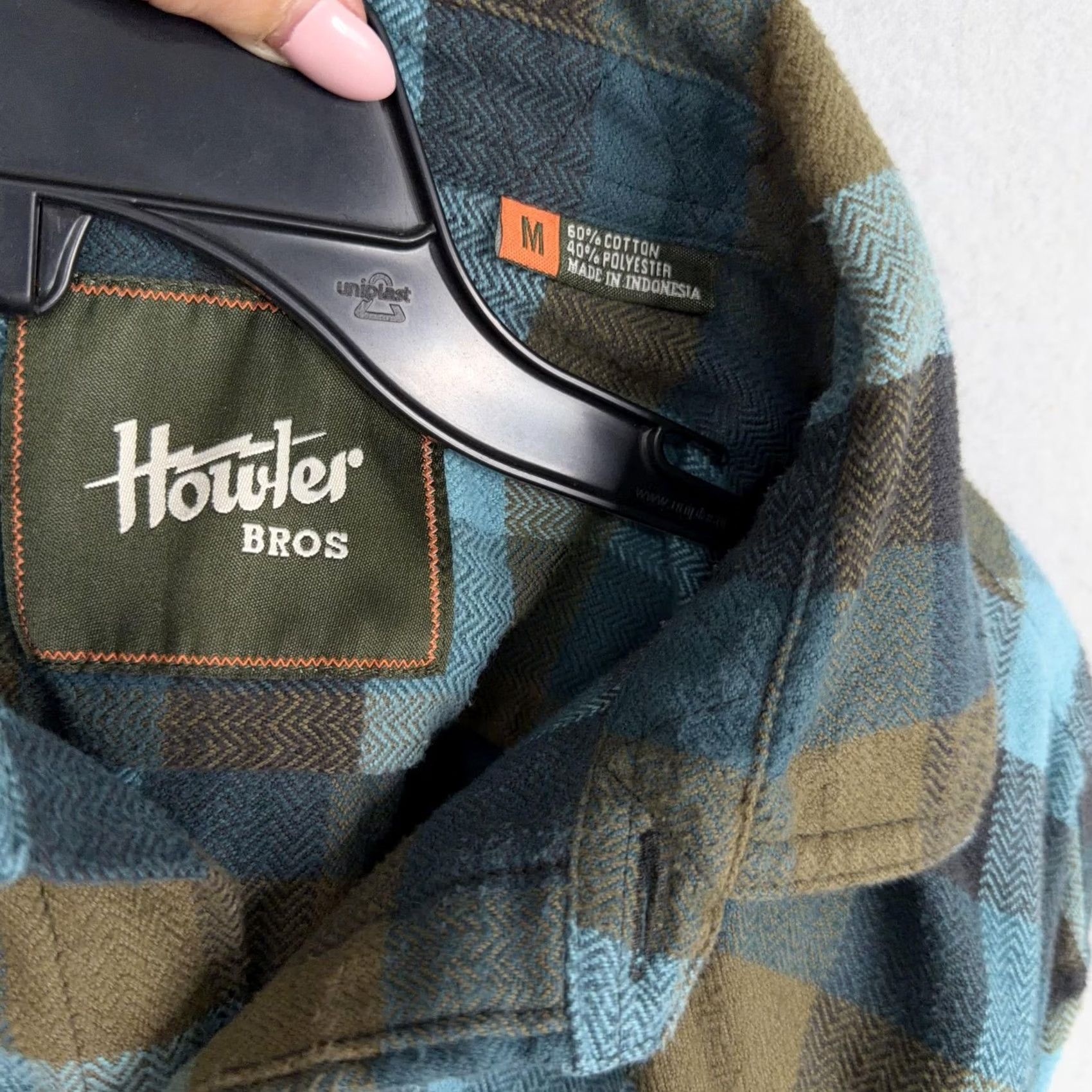 Vintage Howler Bros Mens Medium Blue Green Plaid Flannel Button Front Casual Size US M / EU 48-50 / 2 - 3 Thumbnail