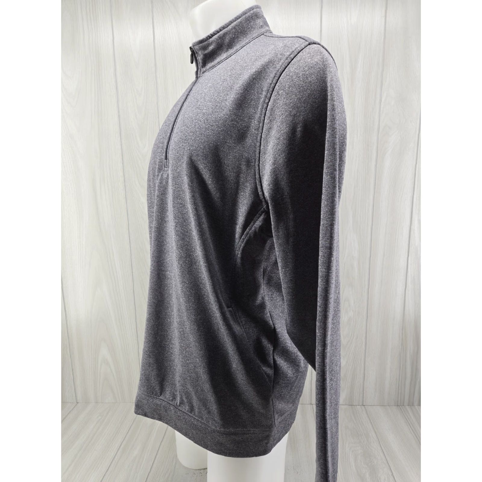 Vintage VINTAGE Pro Tour Men’s Pullover Shirt Long Sleeve 1/4 Zip Gray Medium Athletic Casual Golf Shirt Size US M / EU 48-50 / 2 - 2 Thumbnail