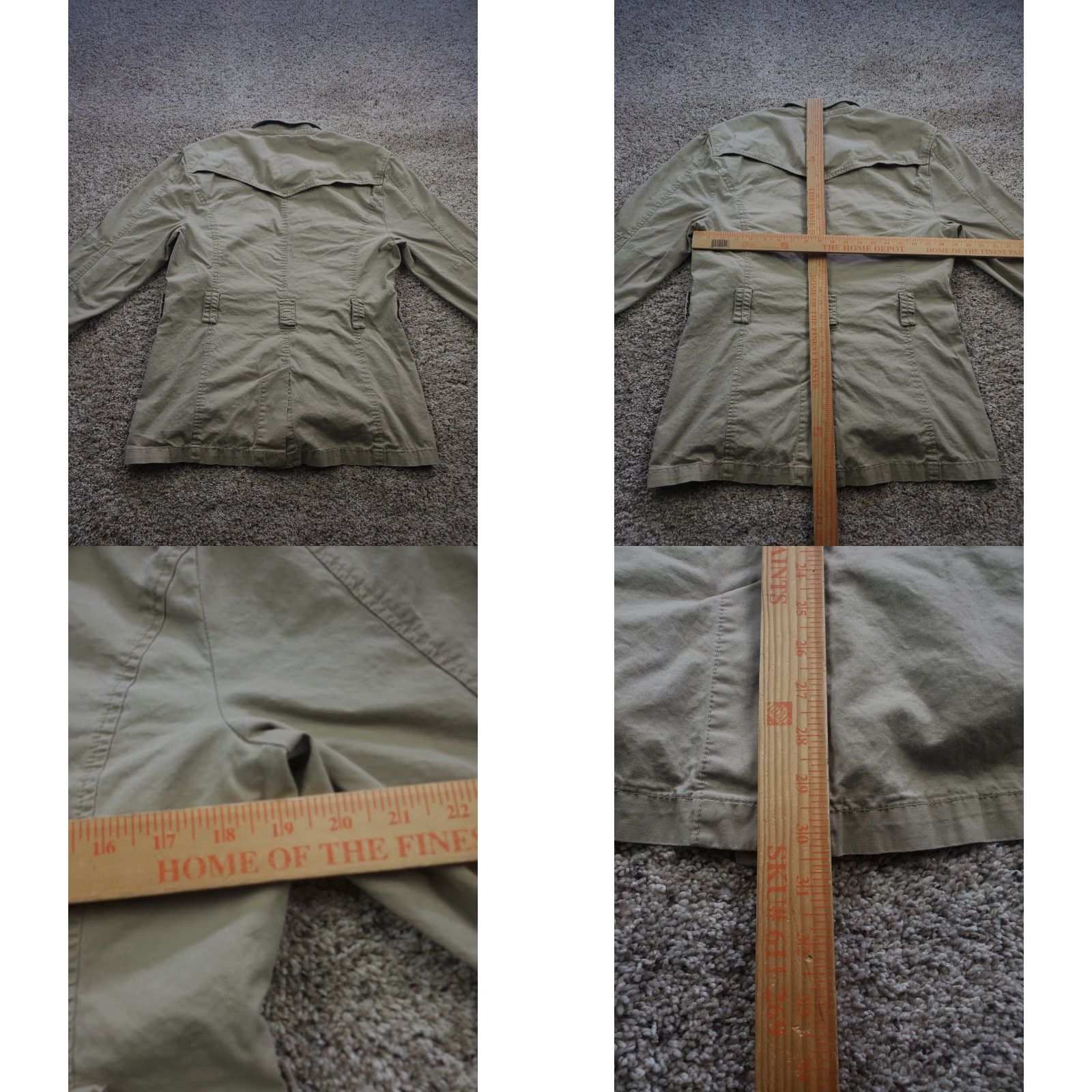 Cotton On Cotton On Jacket Womens Military Twill Pockets Large L Beige Khaki Cotton Outer Shell Size L / US 10 / IT 46 - 8 Thumbnail