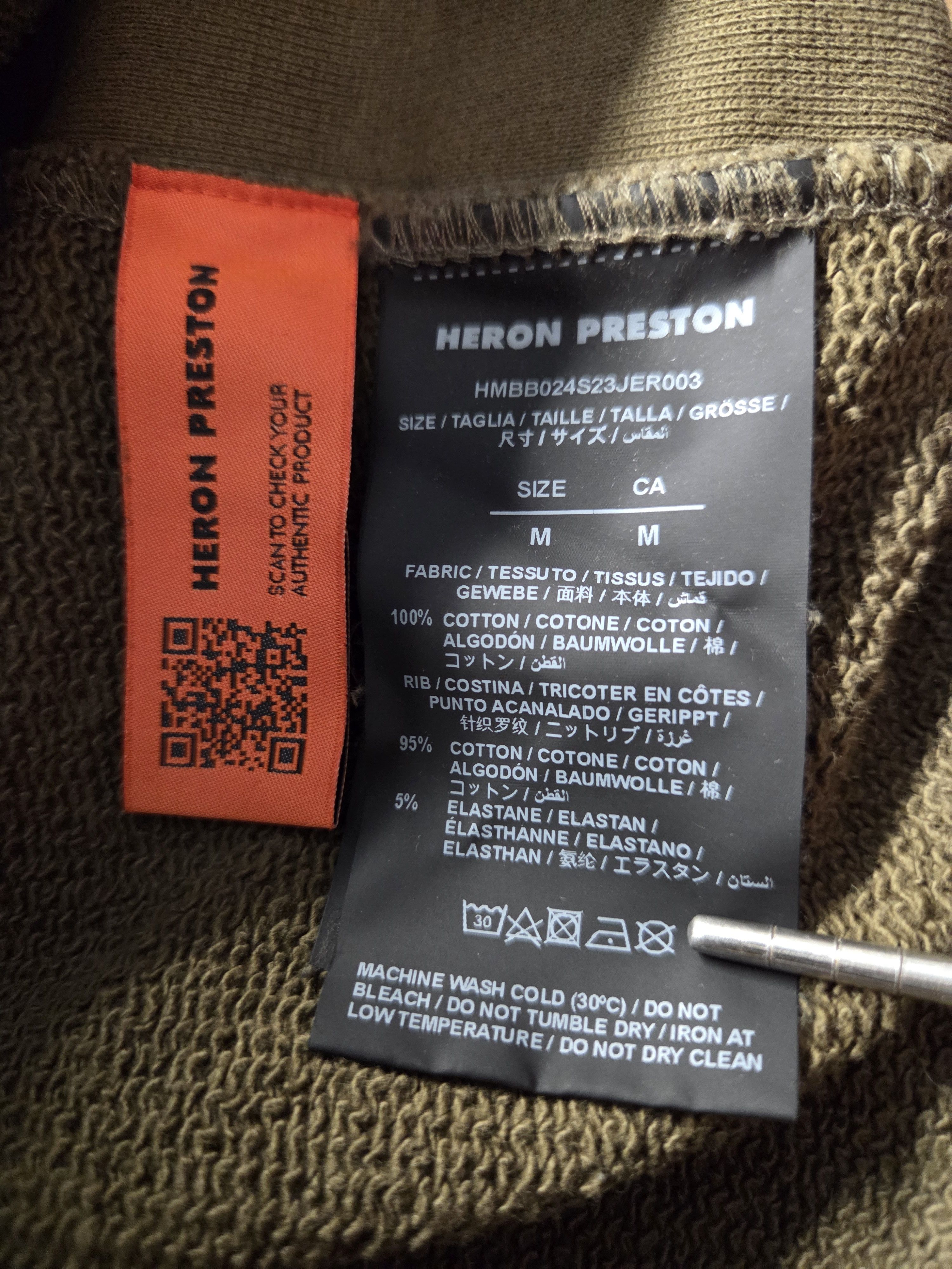 Heron Preston HPNY Hooded Sweatshirt in Olive Sz M Size US M / EU 48-50 / 2 - 8 Thumbnail