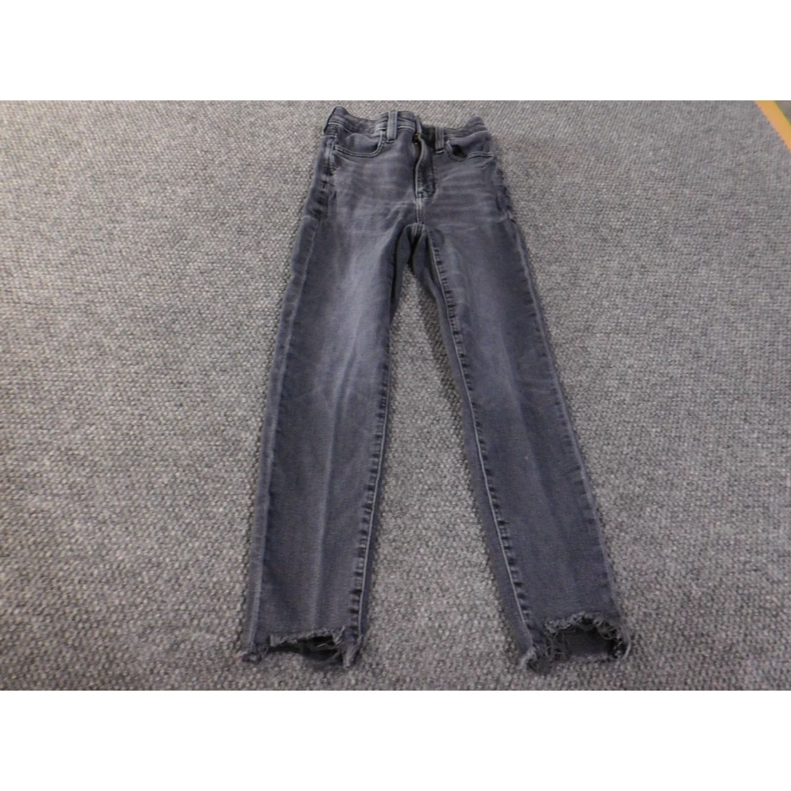 American Eagle Outfitters American Eagle Outfitters Jeans Women Jegging 00 Short Charcoal Gray Denim Zipper Stretch Classic Inseam 25 in Regular Fit Size 40" / US 18 - 2 Thumbnail