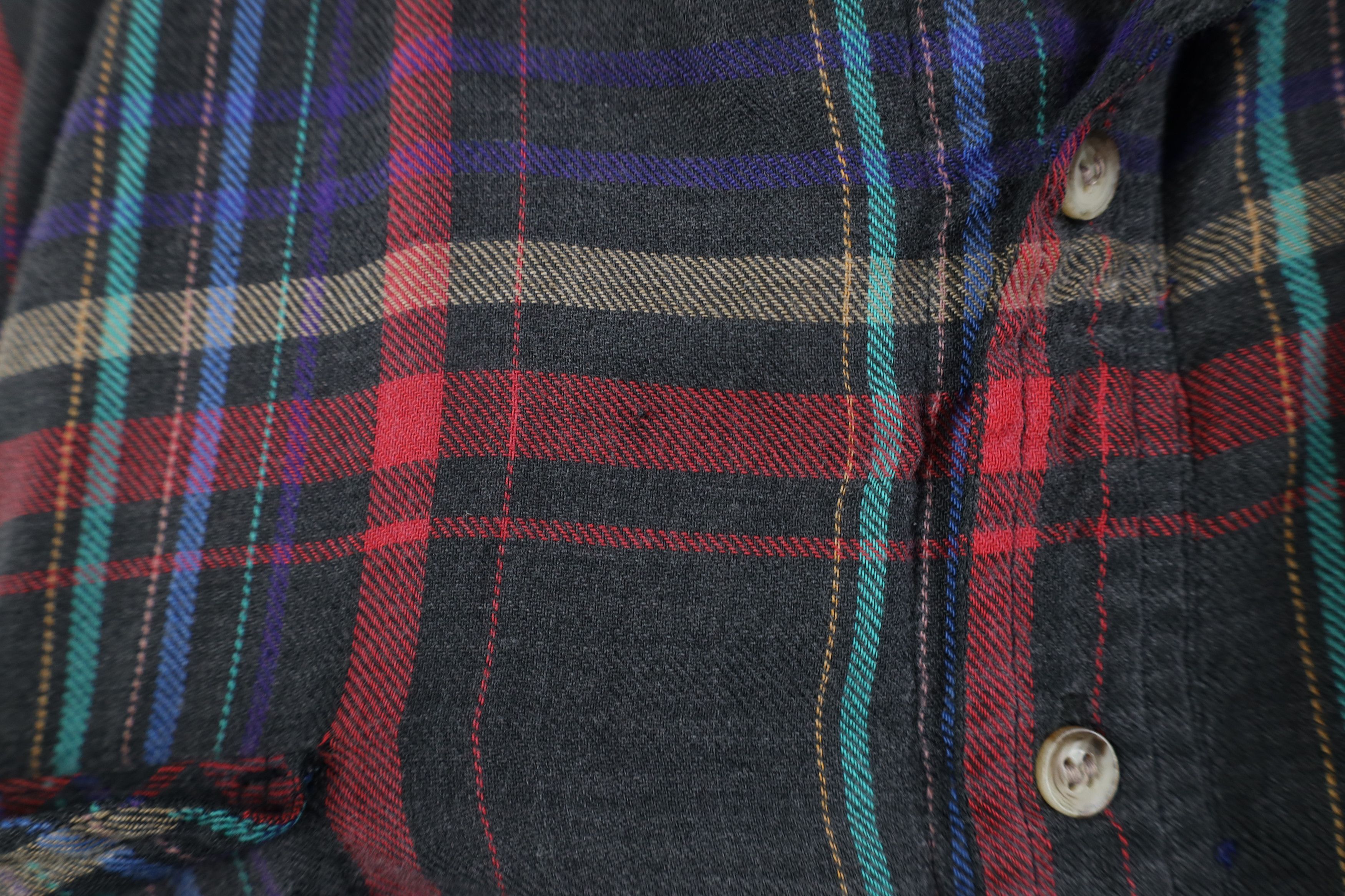 Vintage Vintage 90s Streetwear Waffle Lined Flannel Shirt Jacket Jac Size US L / EU 52-54 / 3 - 6 Thumbnail