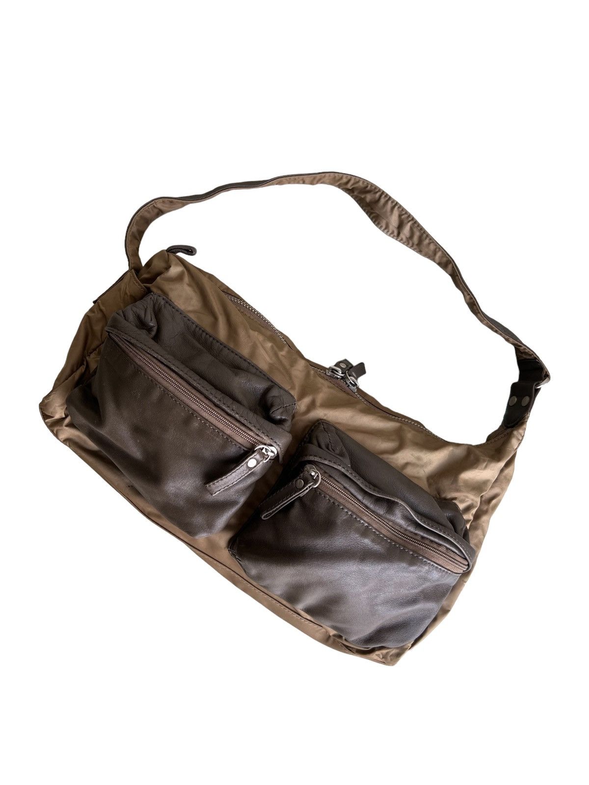 Yohji Yamamoto 90s Yohji Yamamoto Ysaccs Hybrid Leather Tactical Hobo
