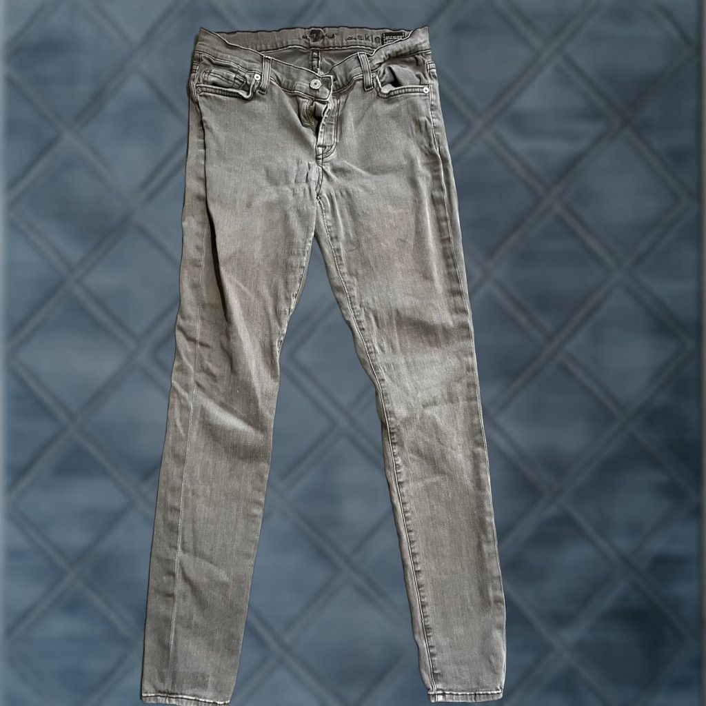 7 For All Mankind 7 For All Mankind Jeans Womens 30 Gray Ankle Skinny Stretch Denim Regular Size 30" / US 8 / IT 44 - 1 Thumbnail