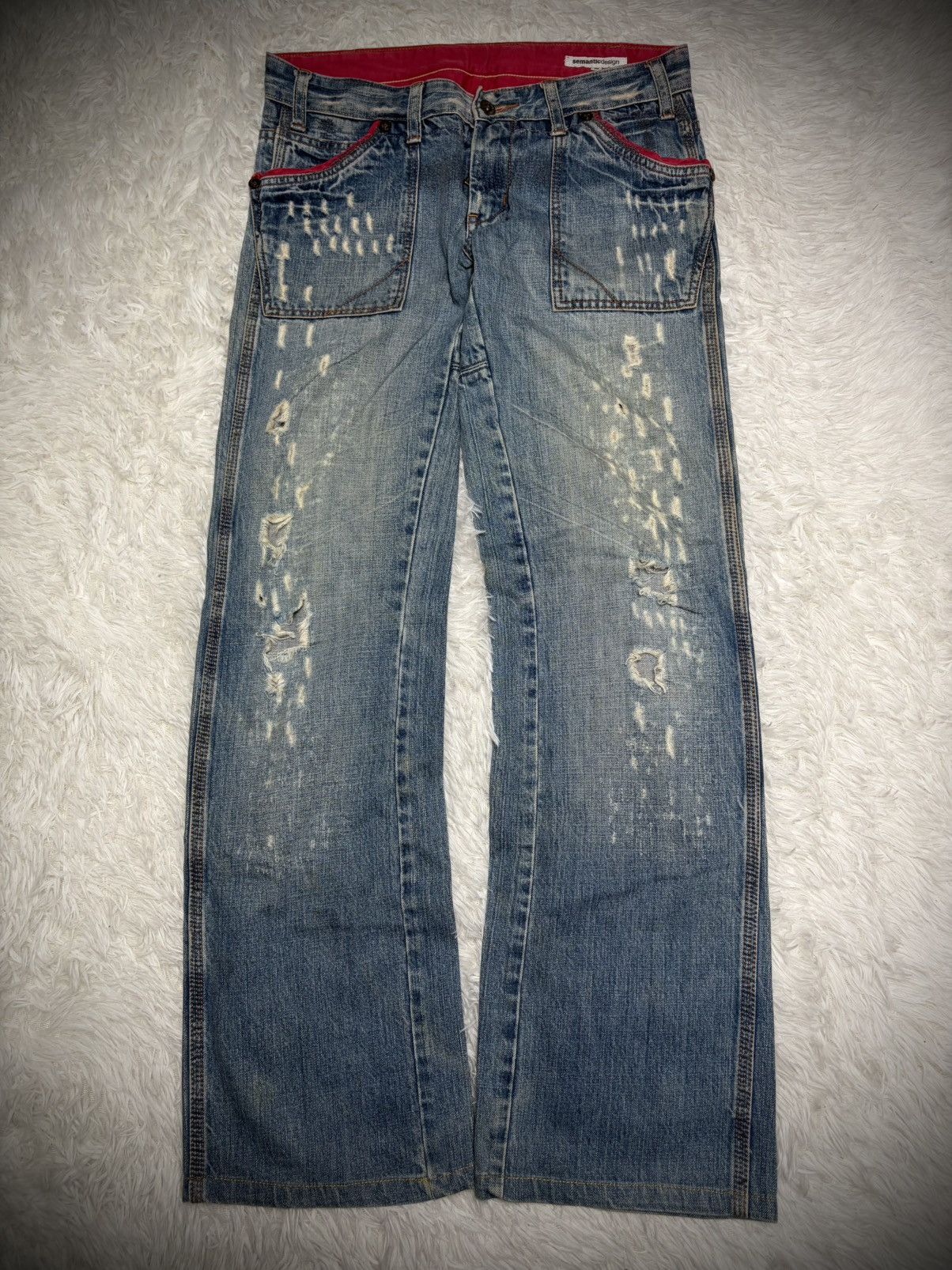 Japanese Brand Semantic Design Clawmark flared jeans Size US 31 - 1 Thumbnail