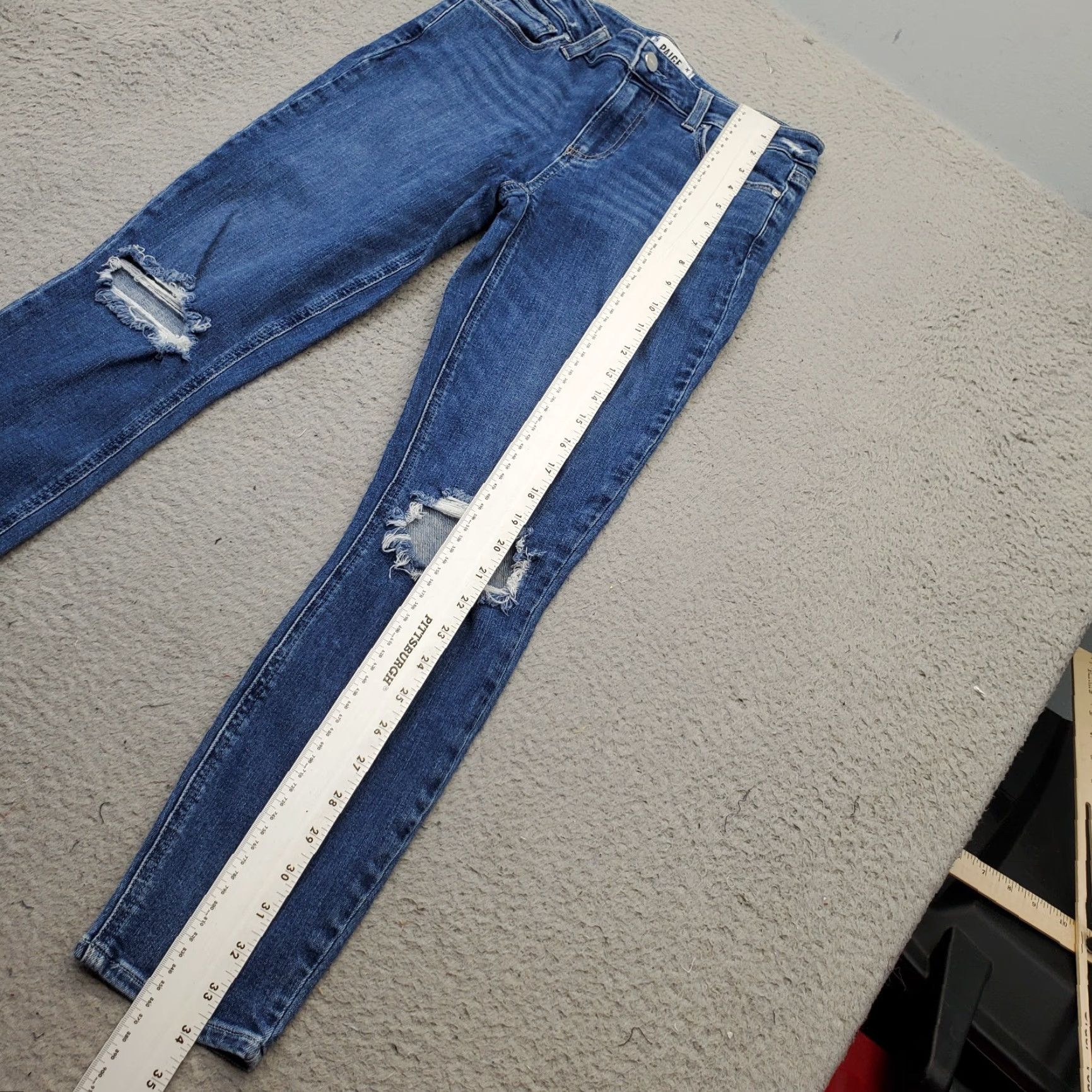 Paige Paige Womens Jeans 27 Blue Denim Distressed Skinny Crop Verdugo Whiskered Leg N/A Size 27" / US 4 / IT 40 - 4 Thumbnail