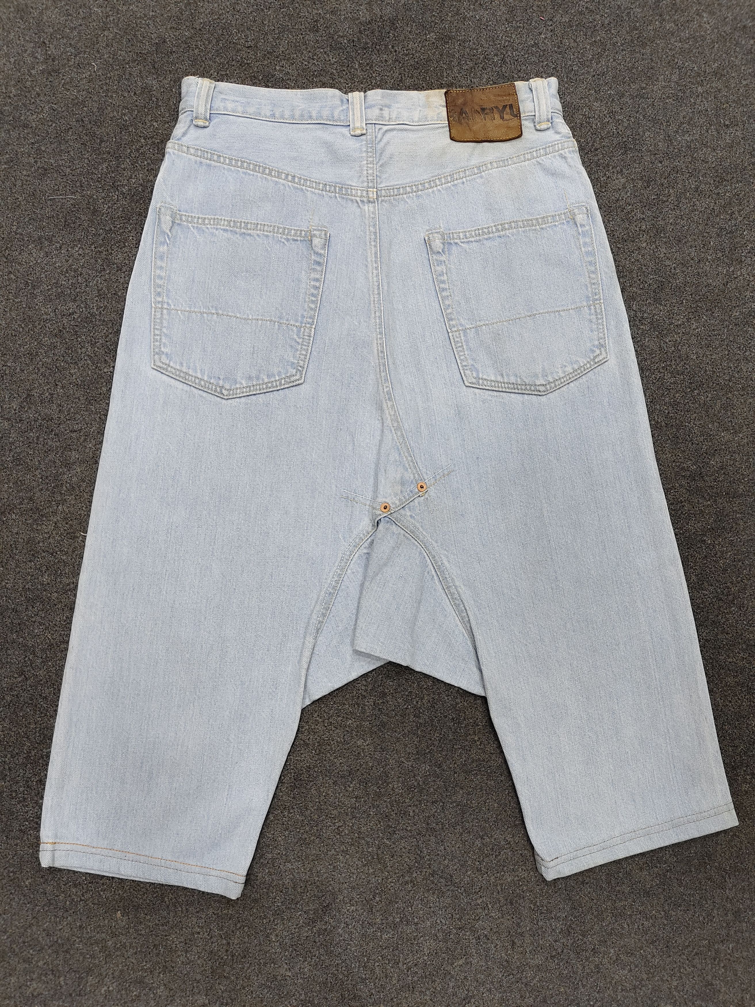 Comme des Garcons 🇯🇵 Ganryu 🇯🇵 Comme Des Garcons Drop Crotch Cropped Jeans Size US 30 / EU 46 - 4 Thumbnail