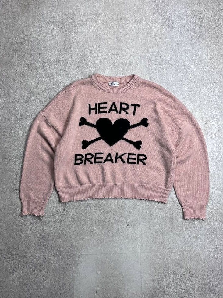Valentino Vintage Valentino Red Heart Breaker Sweater Y2K S Size US S / EU 44-46 / 1 - 1 Thumbnail