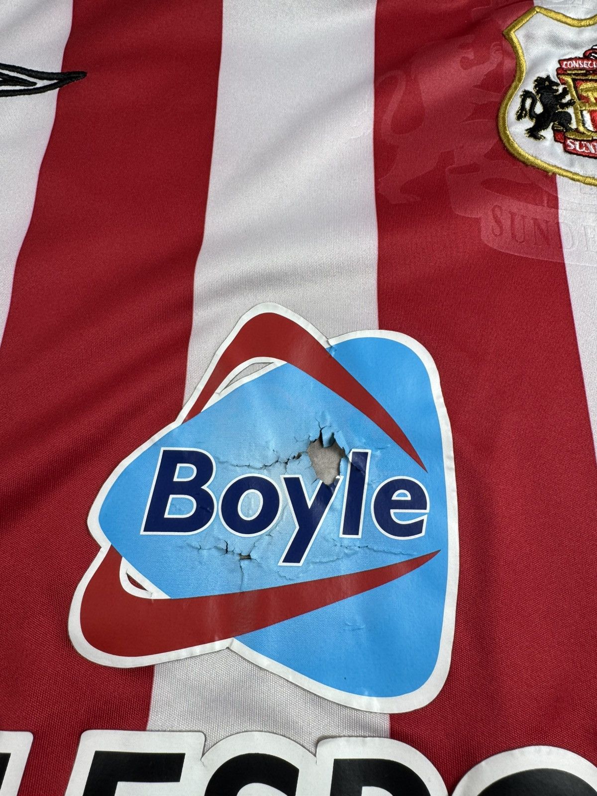 Umbro Sunderland 2009/2010 Home Soccer Umbro Football Jersey Blockcore T Shirt Tee Size US L / EU 52-54 / 3 - 8 Thumbnail