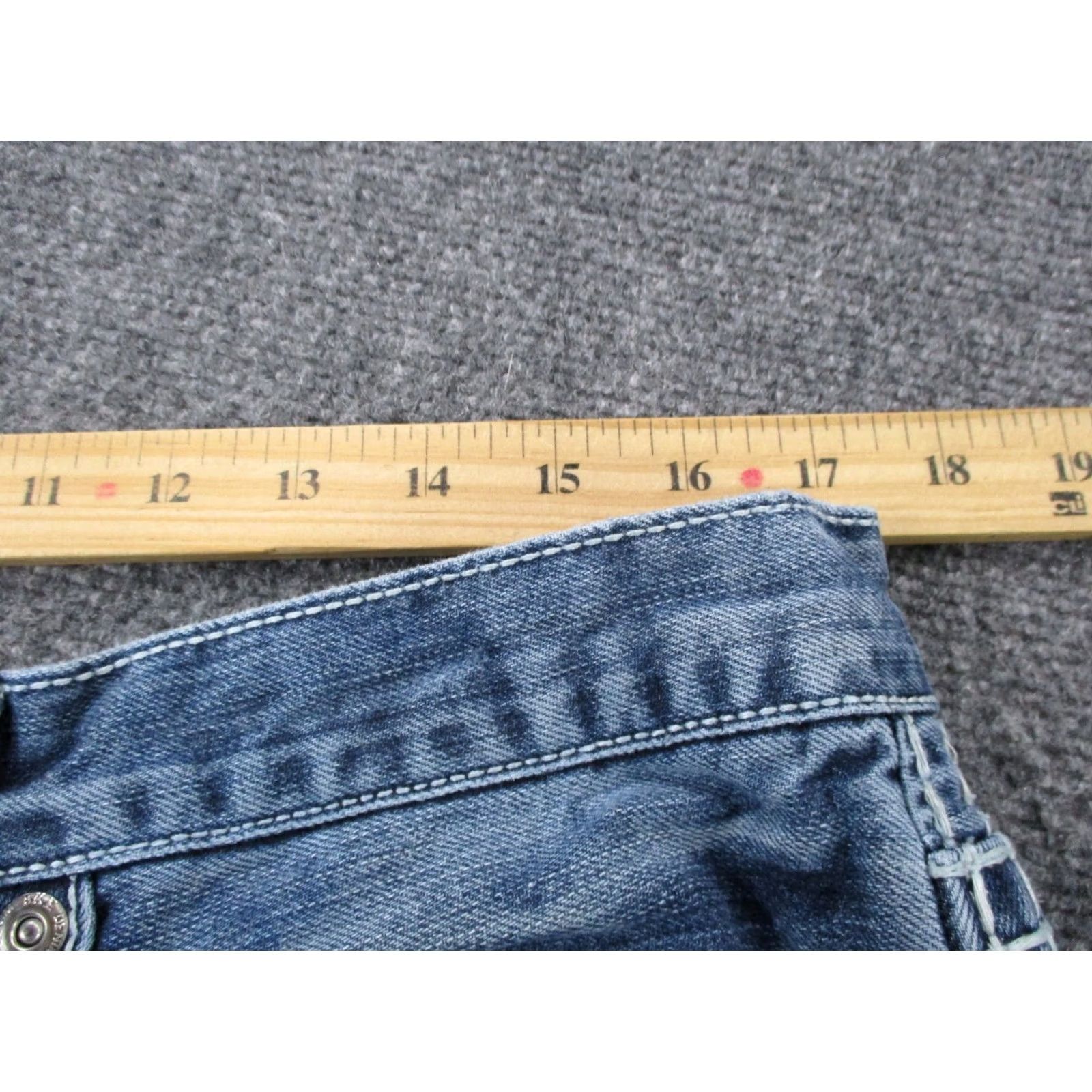 Vintage BKE Jeans Mens 36 Blue Denim Seth Wide Bootcut Baggy Faded Streetwear Jeans Size US 36 / EU 52 - 6 Thumbnail