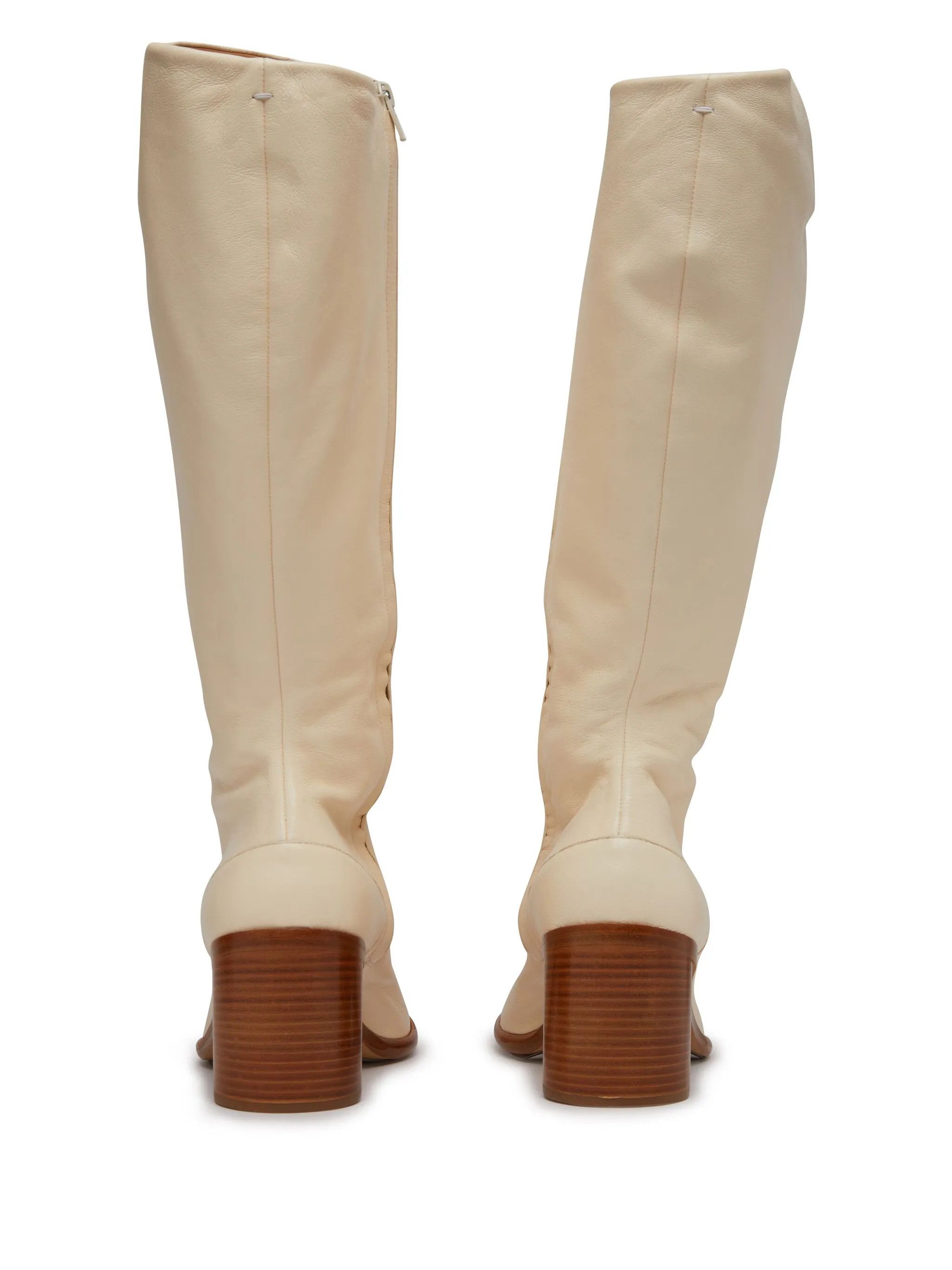 Maison Margiela oc11z0825 Tabi Knee-high Tall Boots in White Size US 8 / IT 38 - 3 Thumbnail