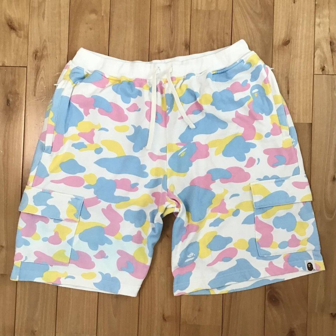 Bape BAPE Multi camo sweat cargo shorts cotton candy camo ★size M Size US 32 / EU 48 - 1 Thumbnail